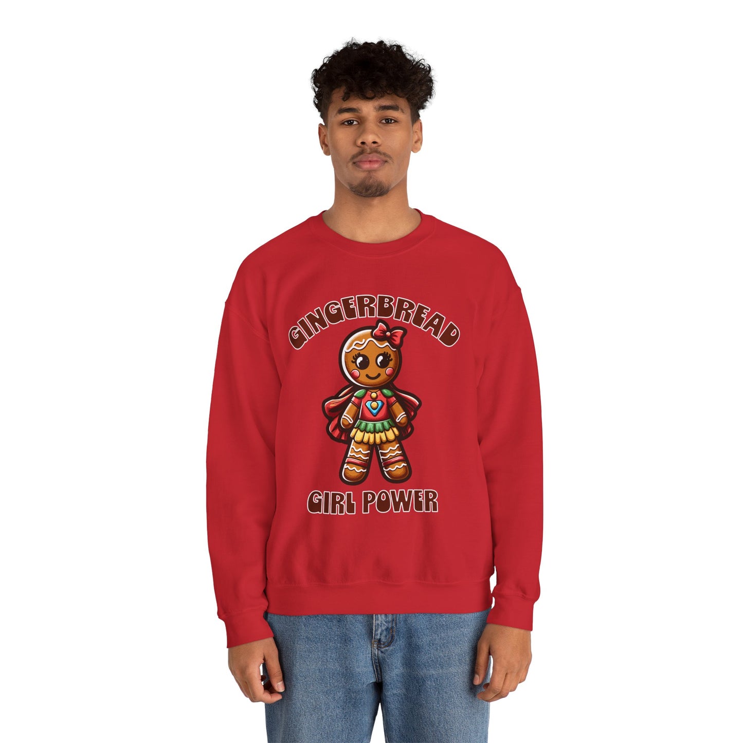 Gingerbread Girl Power Crewneck Sweatshirt