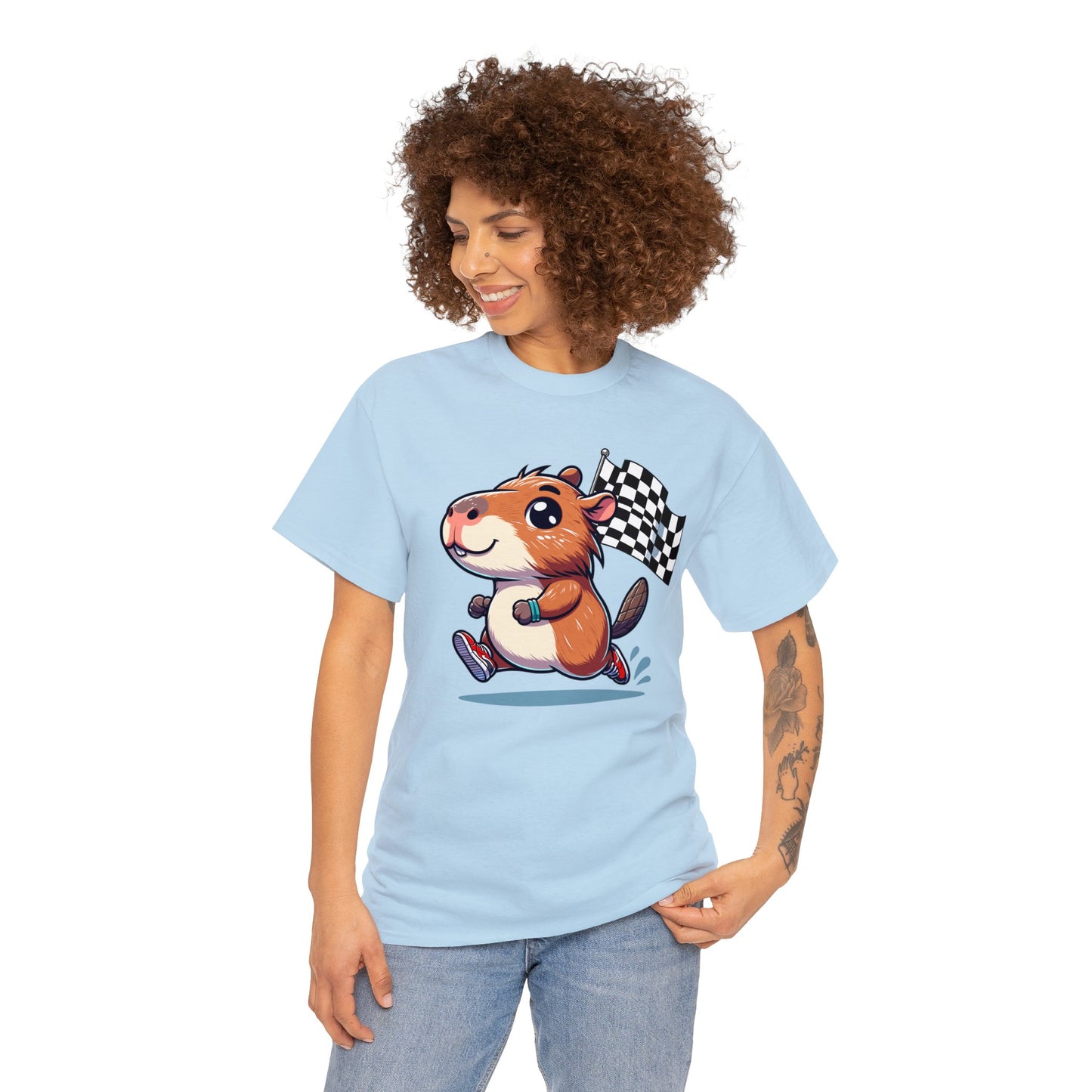 Capybara Never Did Come in Last Heavy Cotton Tee