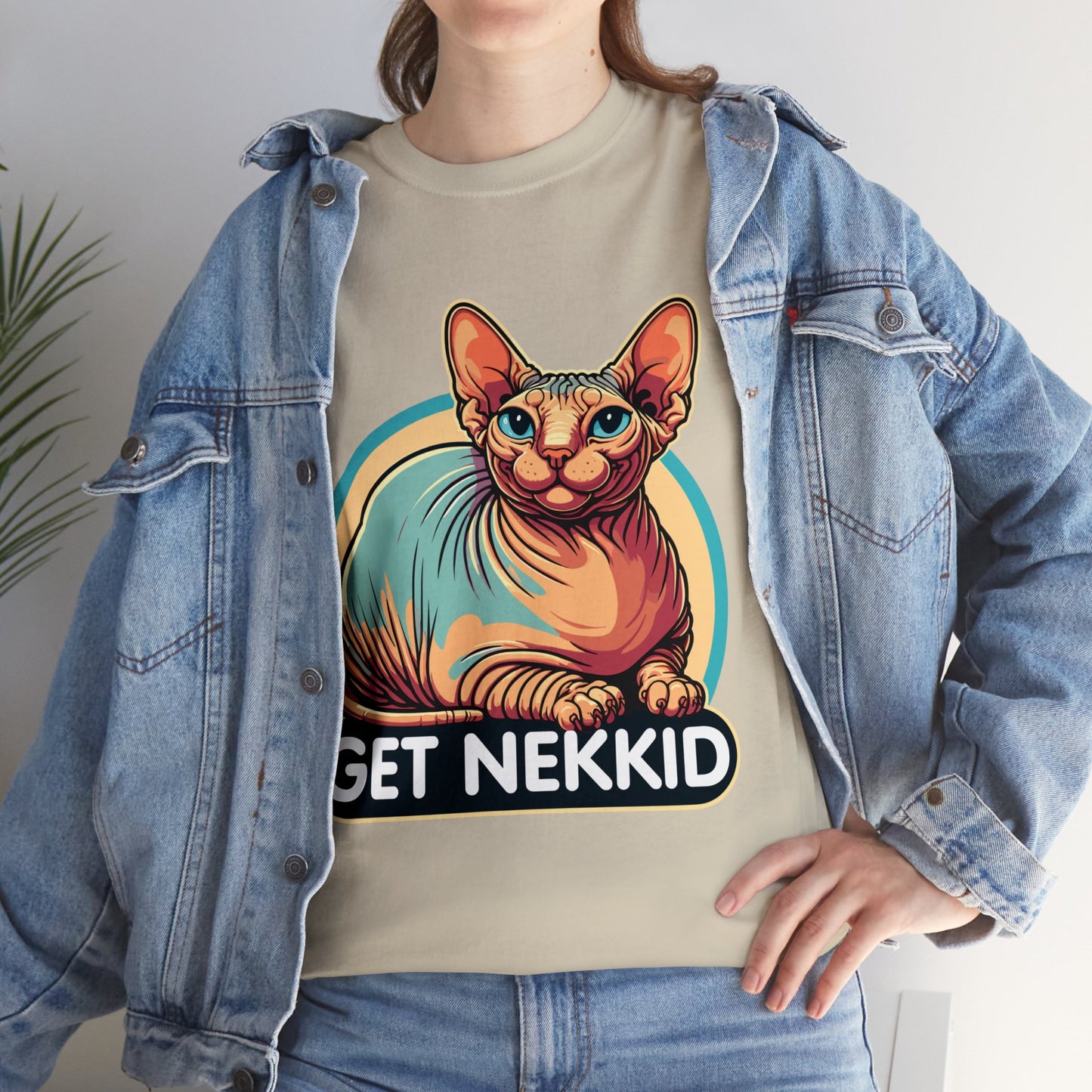 Get Nekkid Sphynx Heavy Cotton Tee