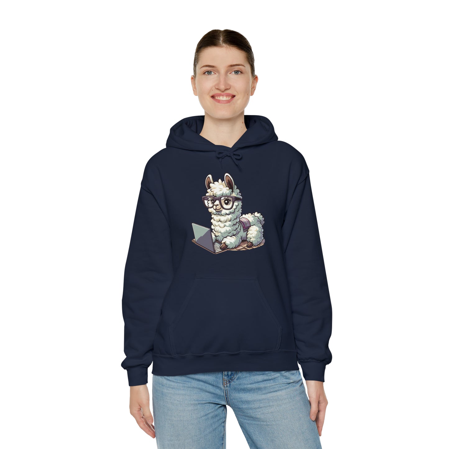 Laptop Llama Hooded Sweatshirt