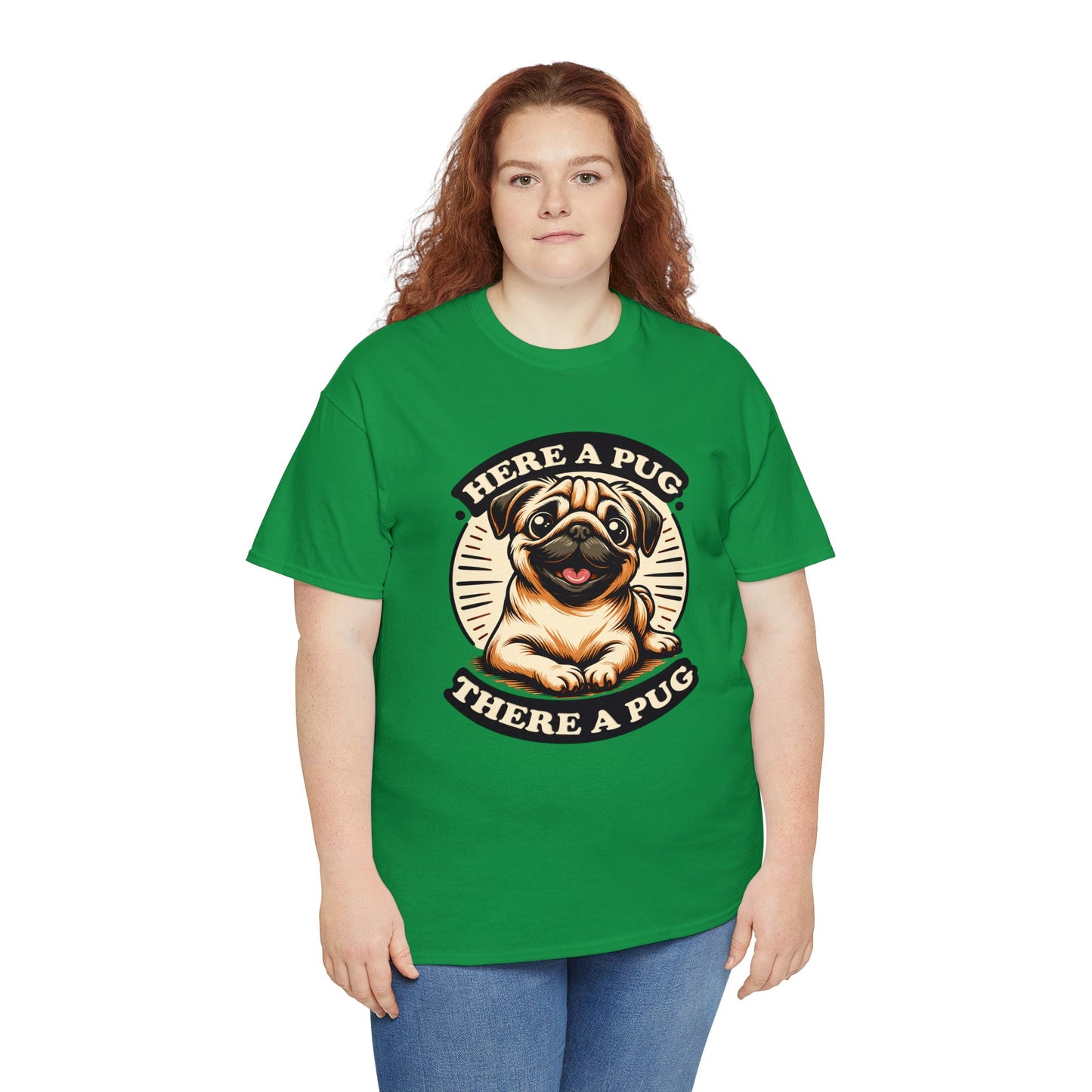 Here a Pug Heavy Cotton Tee