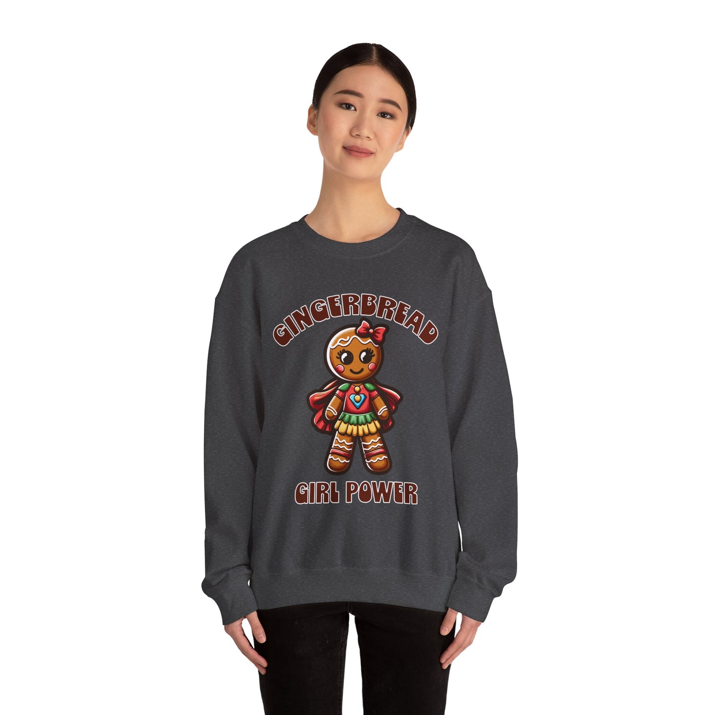 Gingerbread Girl Power Crewneck Sweatshirt