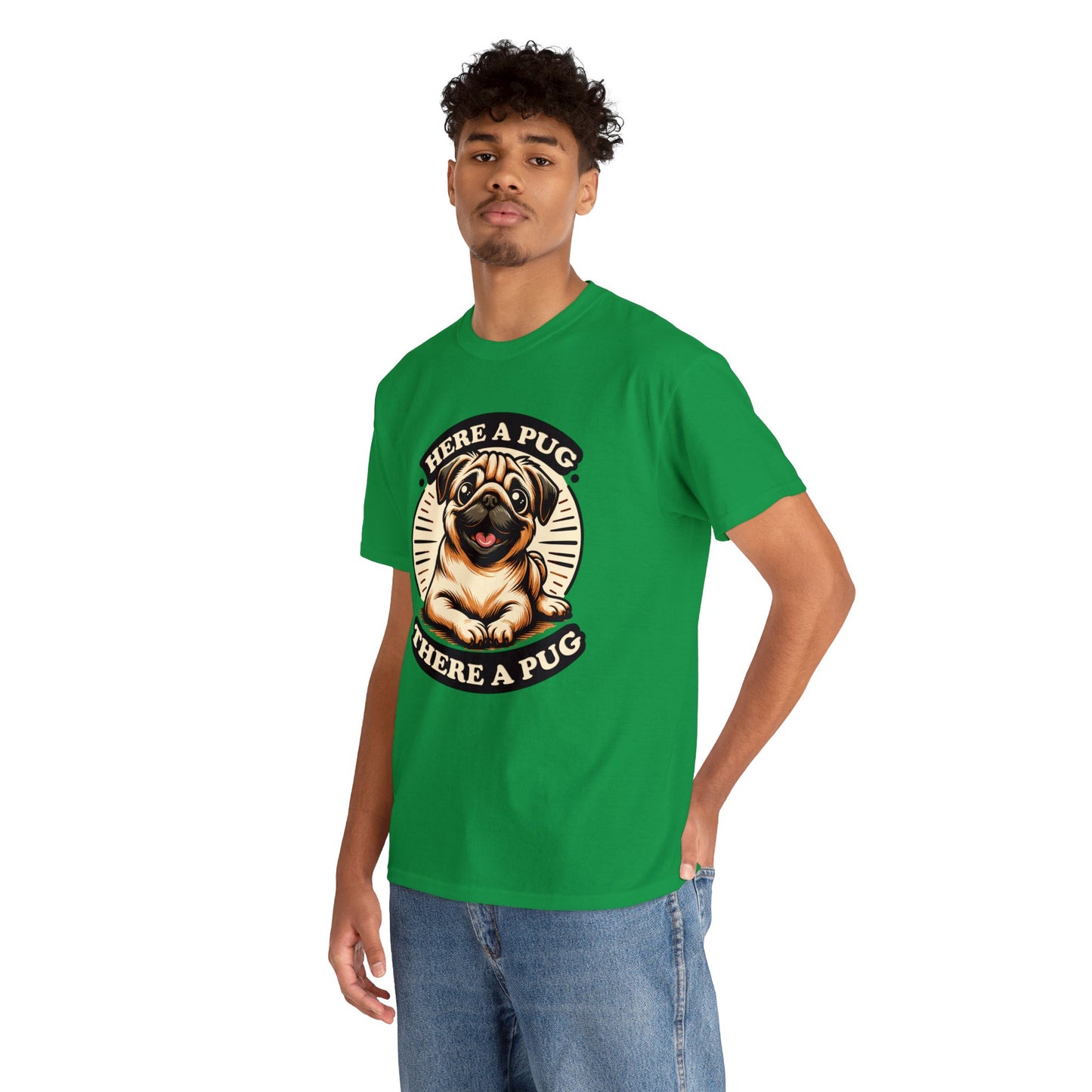 Here a Pug Heavy Cotton Tee