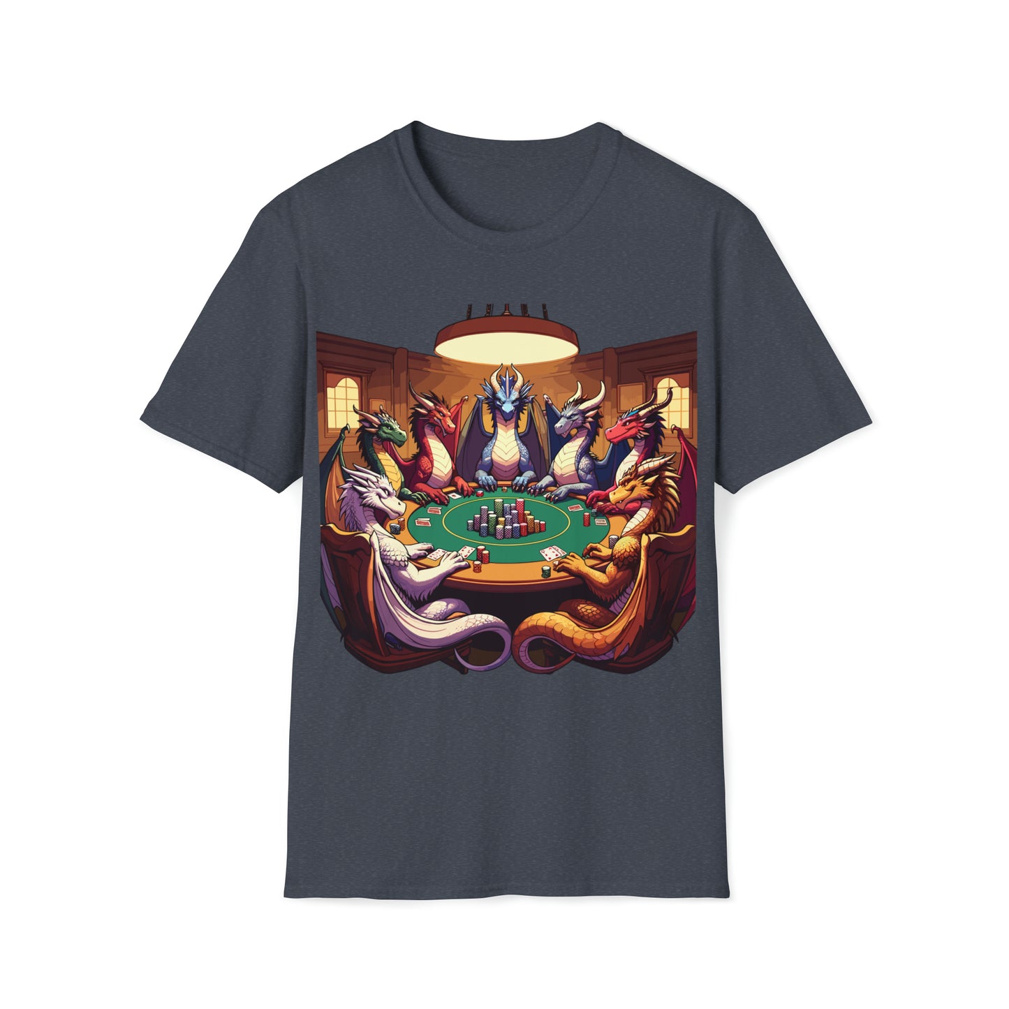 Dragons Playing Poker Softstyle T-Shirt