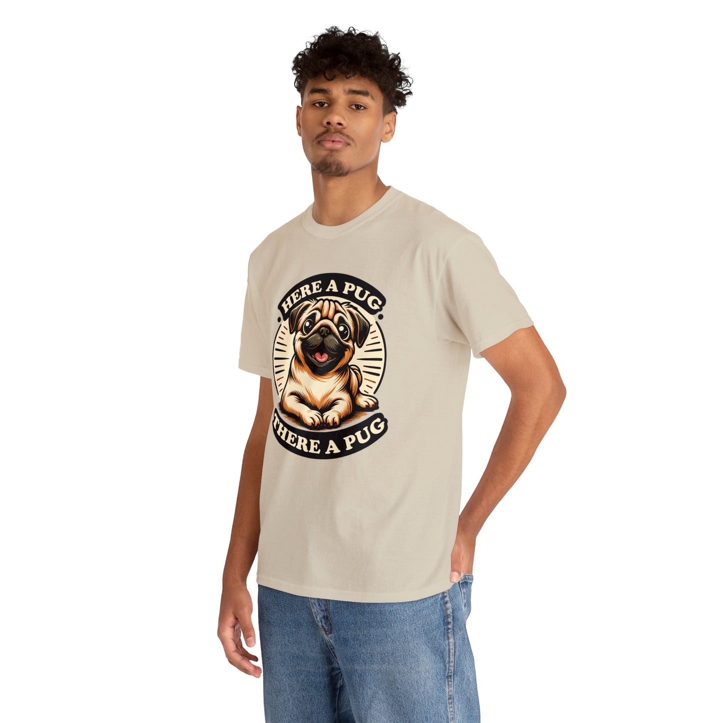 Here a Pug Heavy Cotton Tee