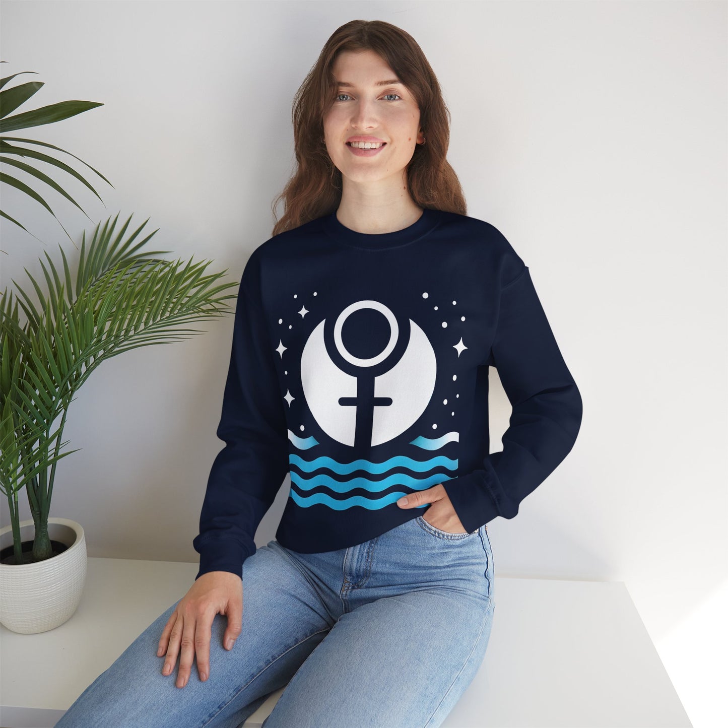 Pluto Into Aquarius Astrology Crewneck Sweatshirt Planet Transit Sweater Space Zodiac Constellations Night Sky