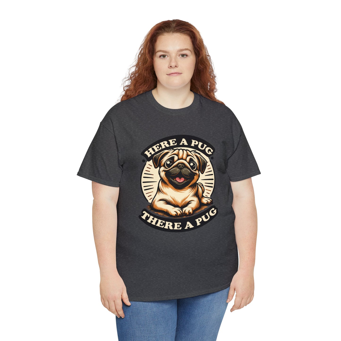 Here a Pug Heavy Cotton Tee