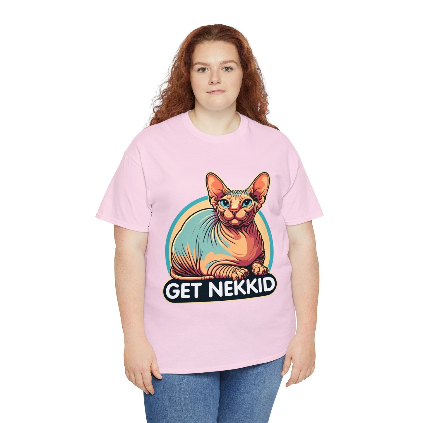 Get Nekkid Sphynx Heavy Cotton Tee