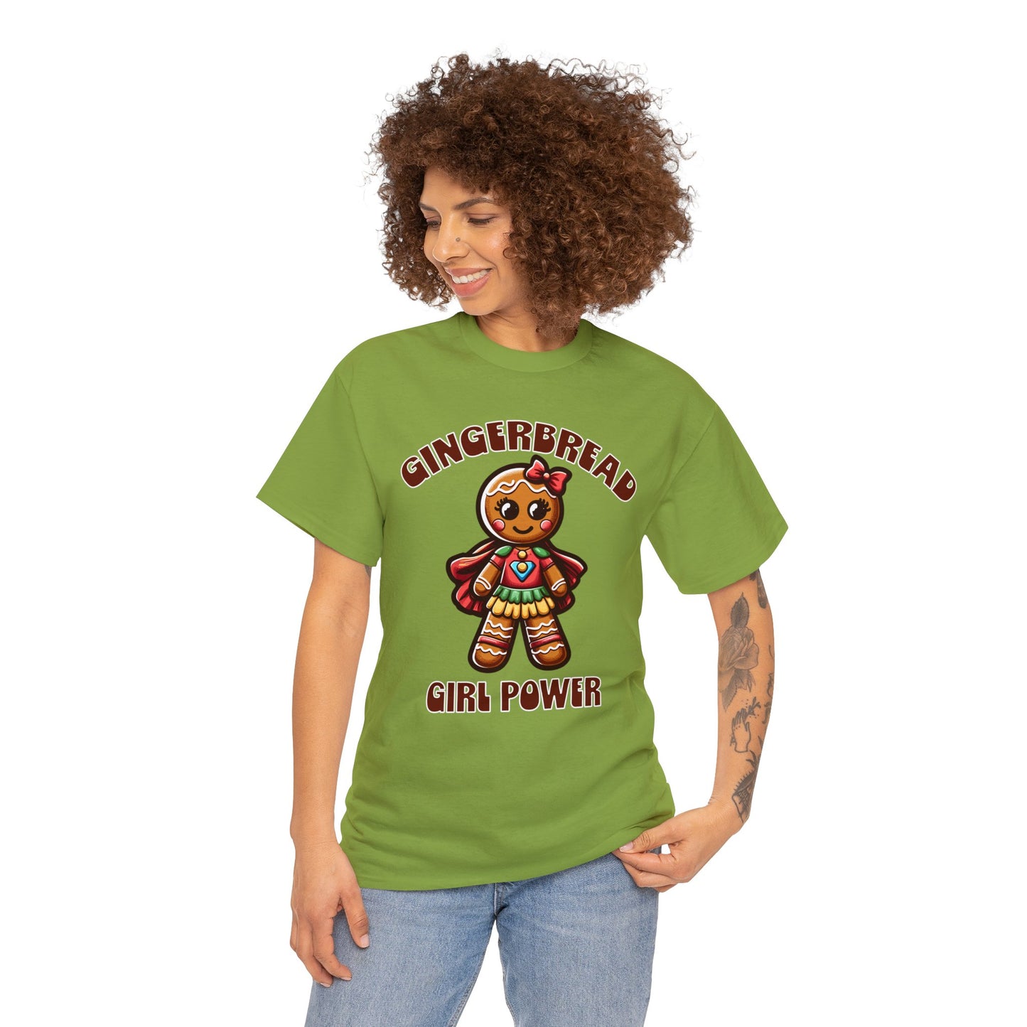 Gingerbread Girl Power Cotton T-Shirt