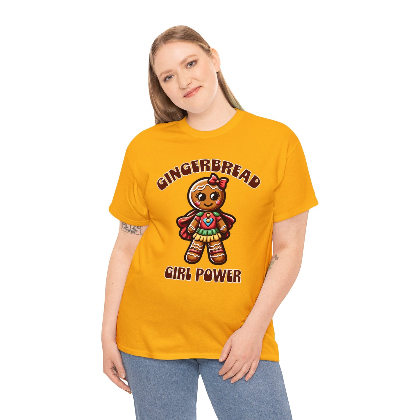 Gingerbread Girl Power Cotton T-Shirt