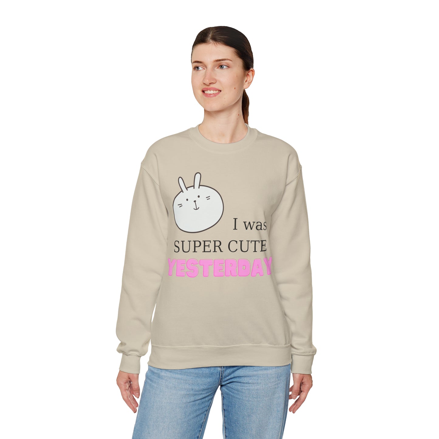 I Was Super Cute Yesterday Crewneck Sweatshirt