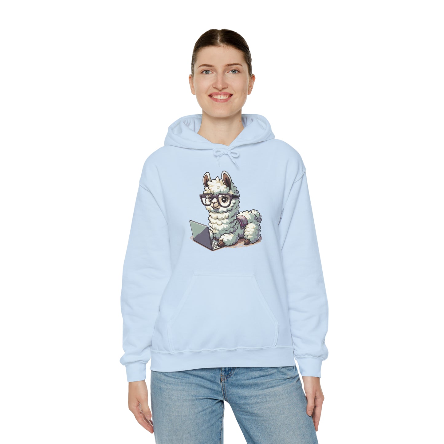 Laptop Llama Hooded Sweatshirt