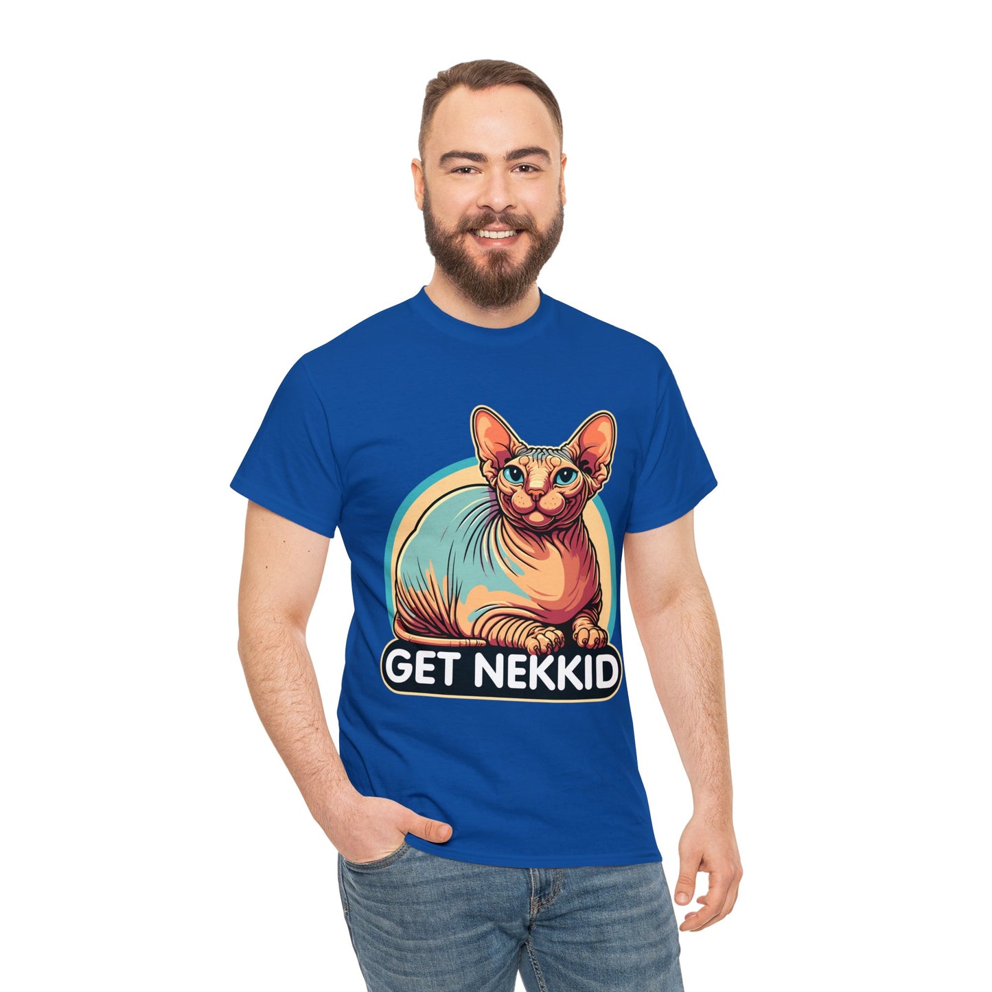 Get Nekkid Sphynx Heavy Cotton Tee