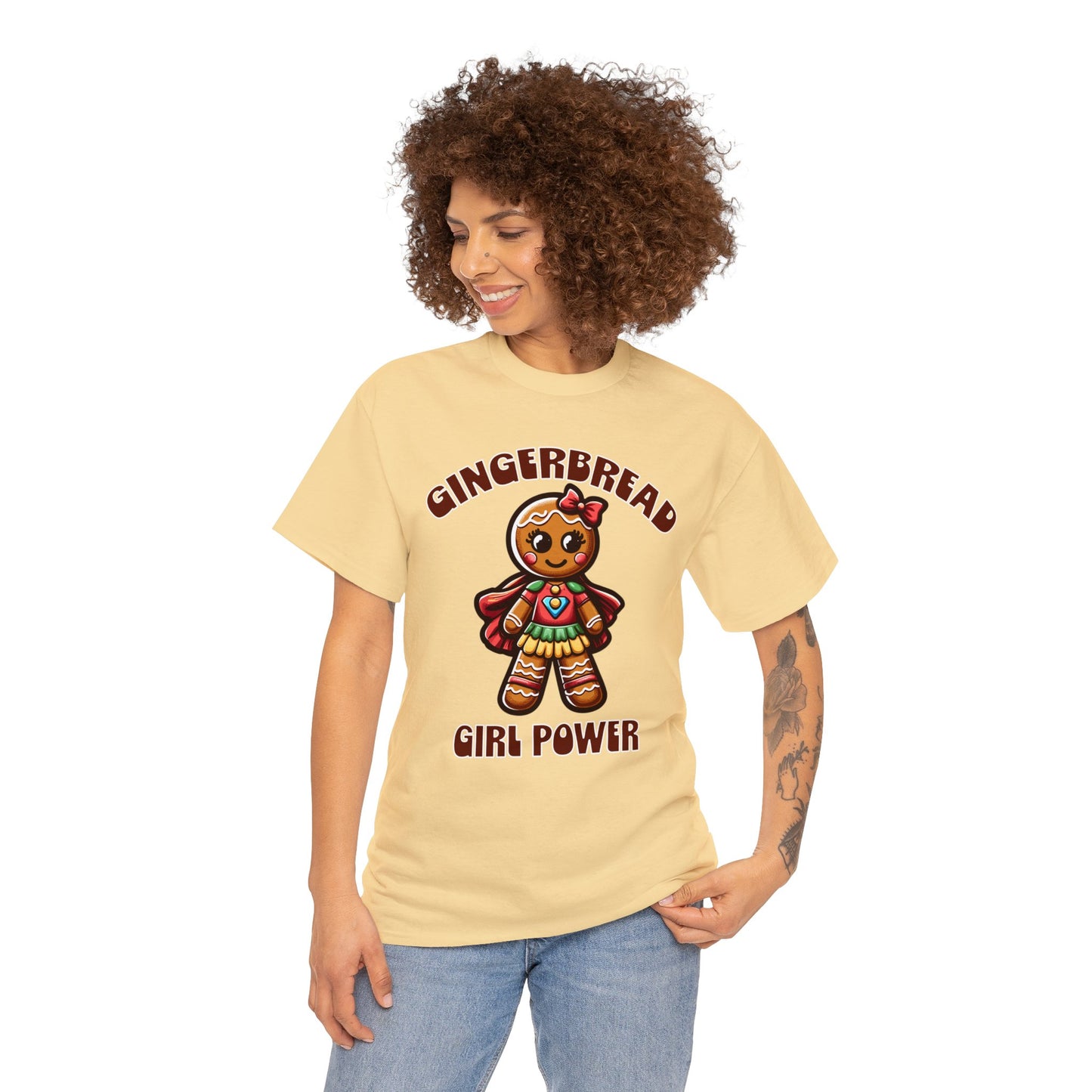 Gingerbread Girl Power Cotton T-Shirt