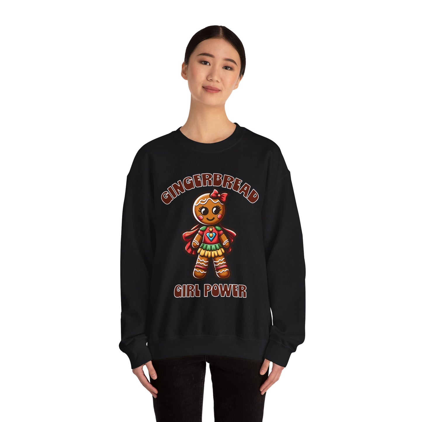 Gingerbread Girl Power Crewneck Sweatshirt