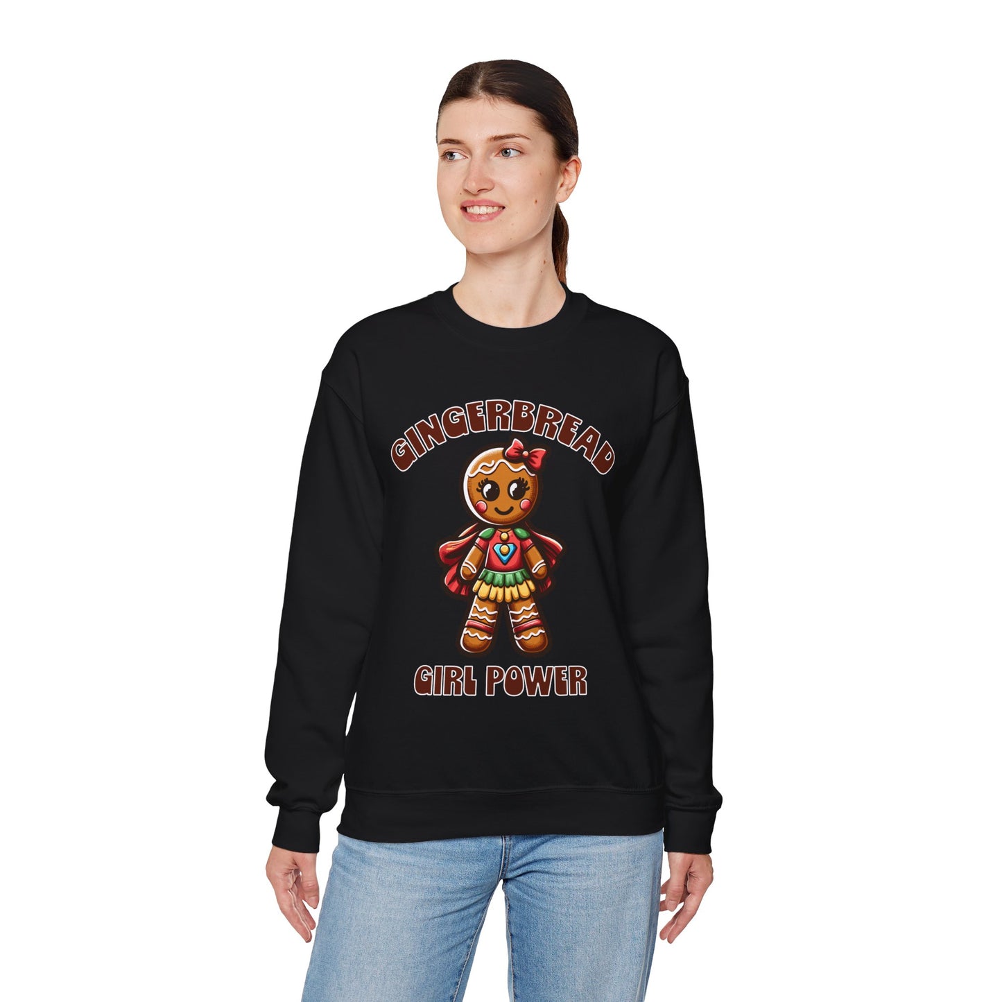 Gingerbread Girl Power Crewneck Sweatshirt