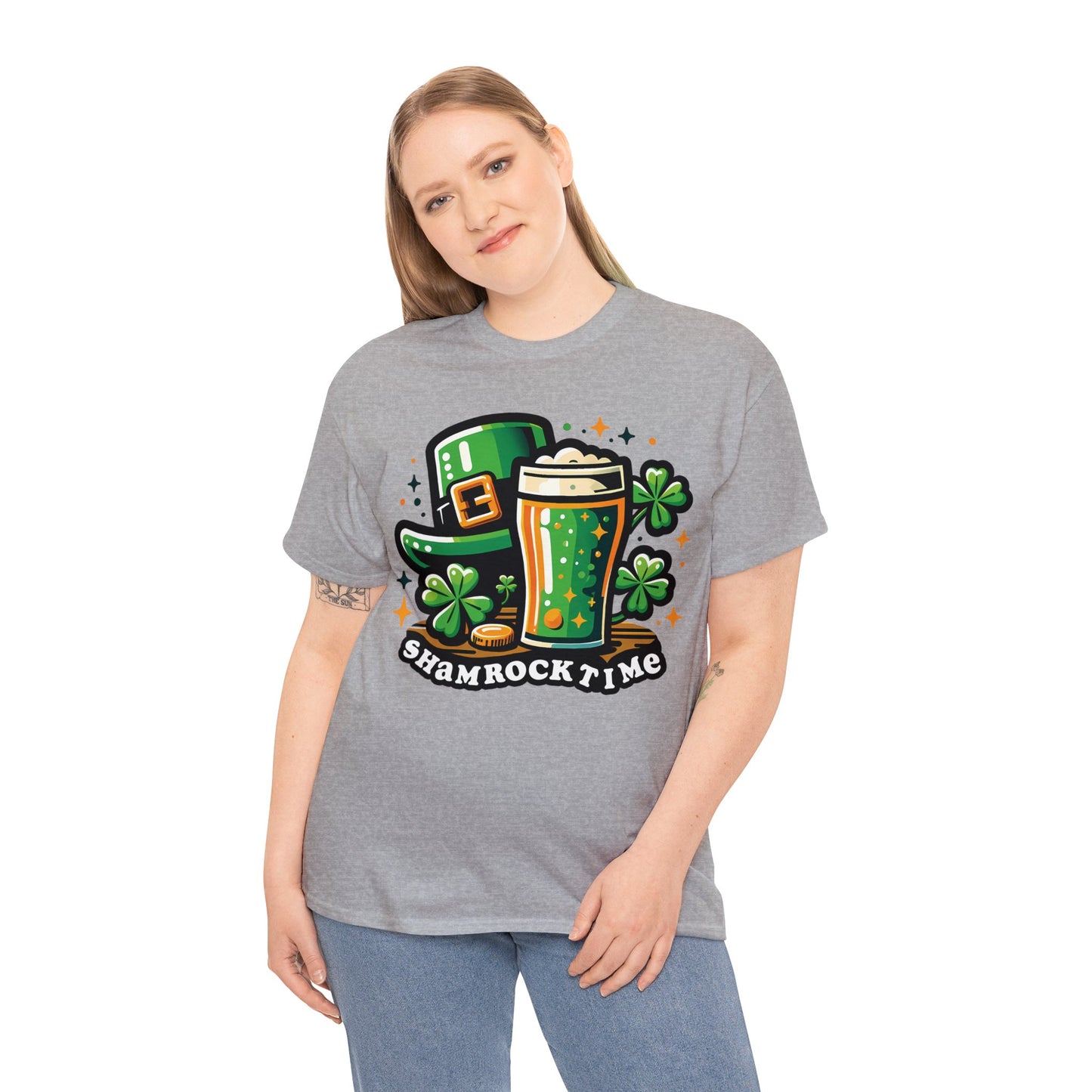 Shamrock Time T-Shirt, St. Patrick's Day Tee, Lucky Beer Drinking Shirt, Good Craic