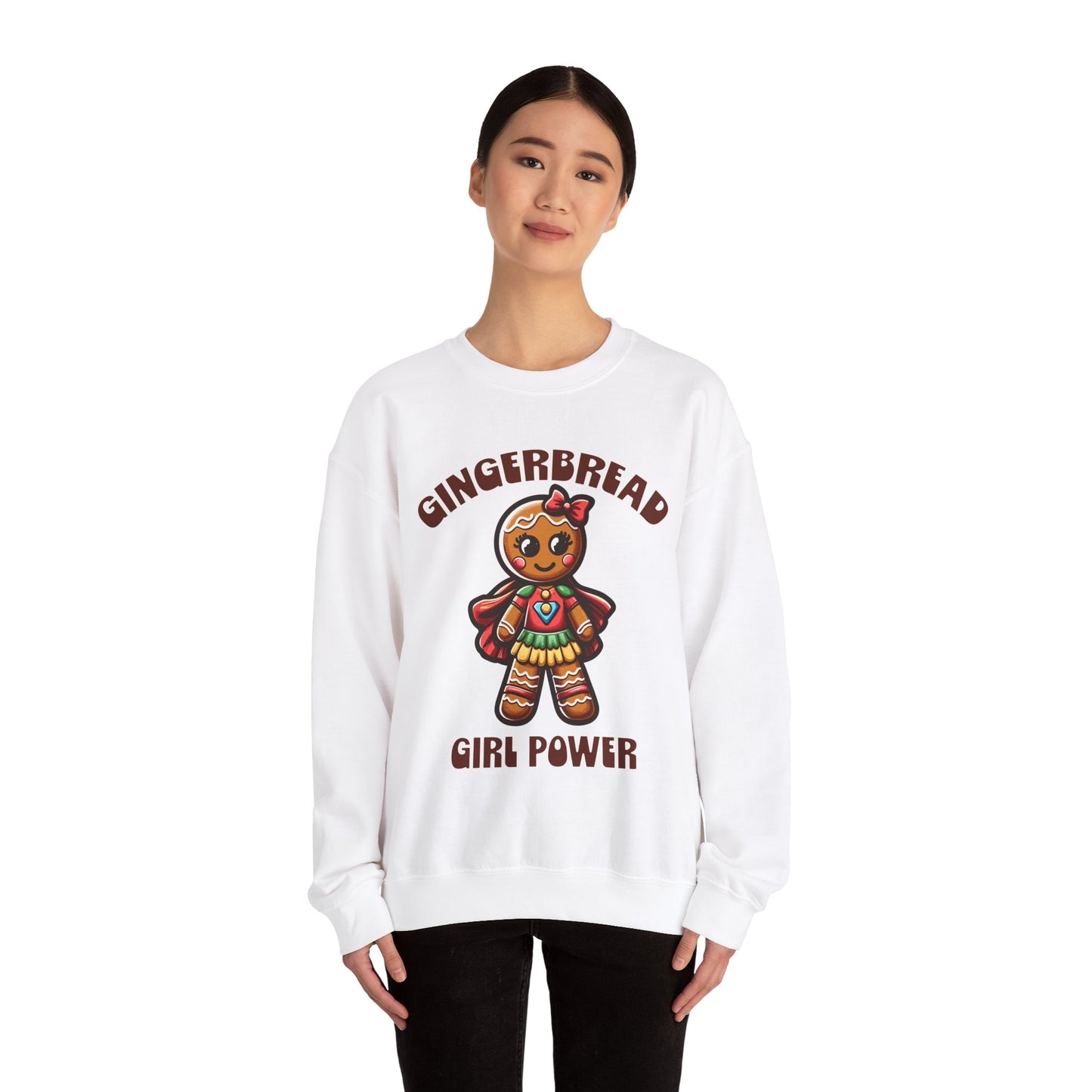 Gingerbread Girl Power Crewneck Sweatshirt