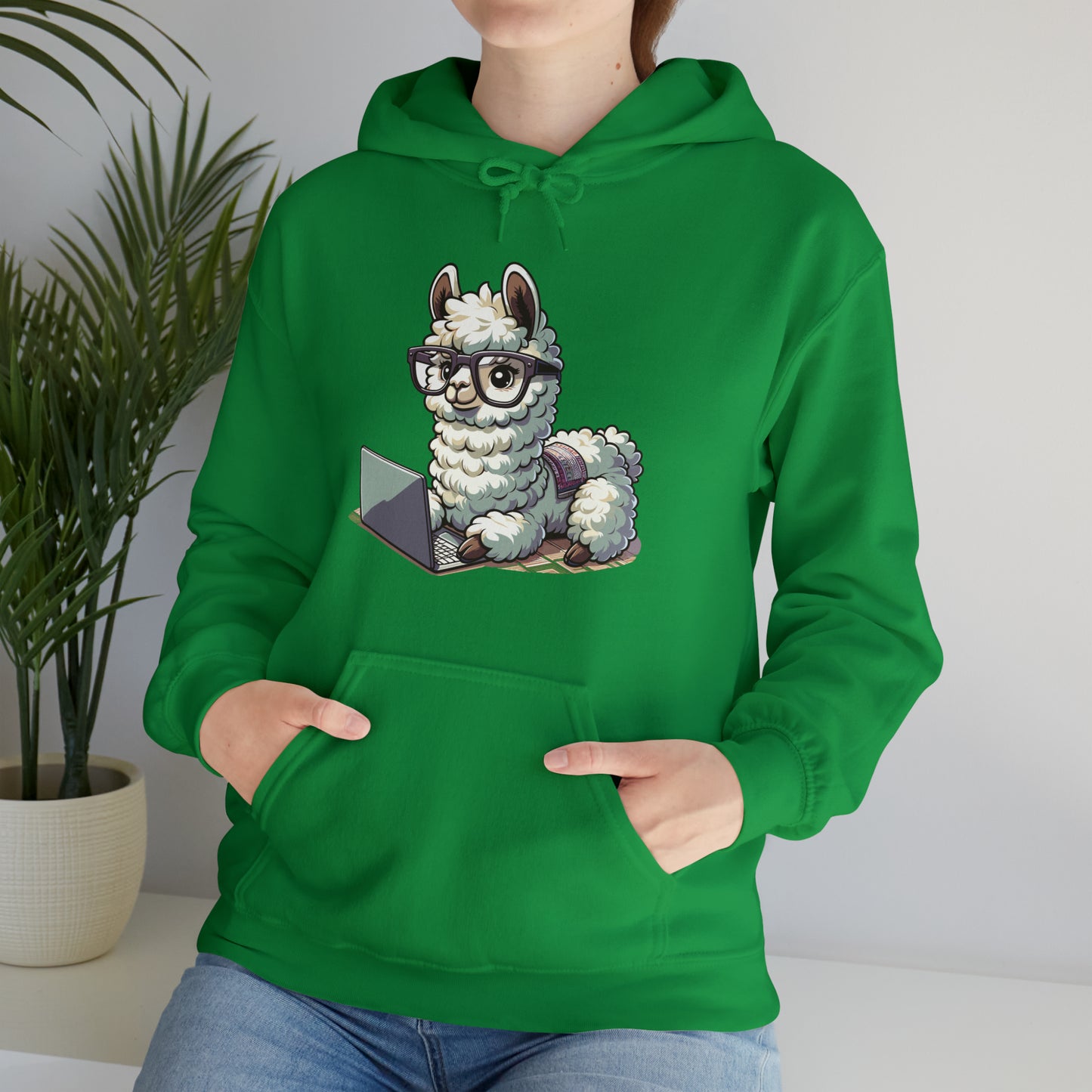 Laptop Llama Hooded Sweatshirt