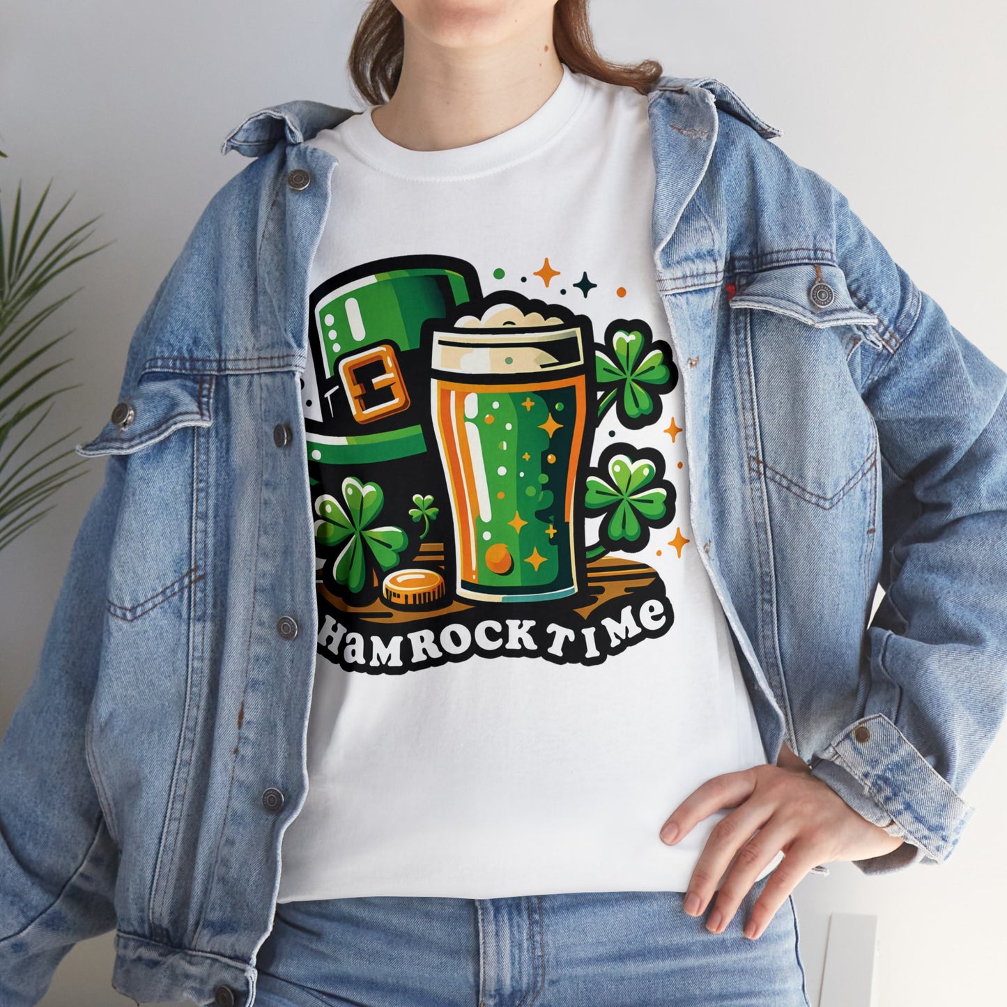 Shamrock Time T-Shirt, St. Patrick's Day Tee, Lucky Beer Drinking Shirt, Good Craic