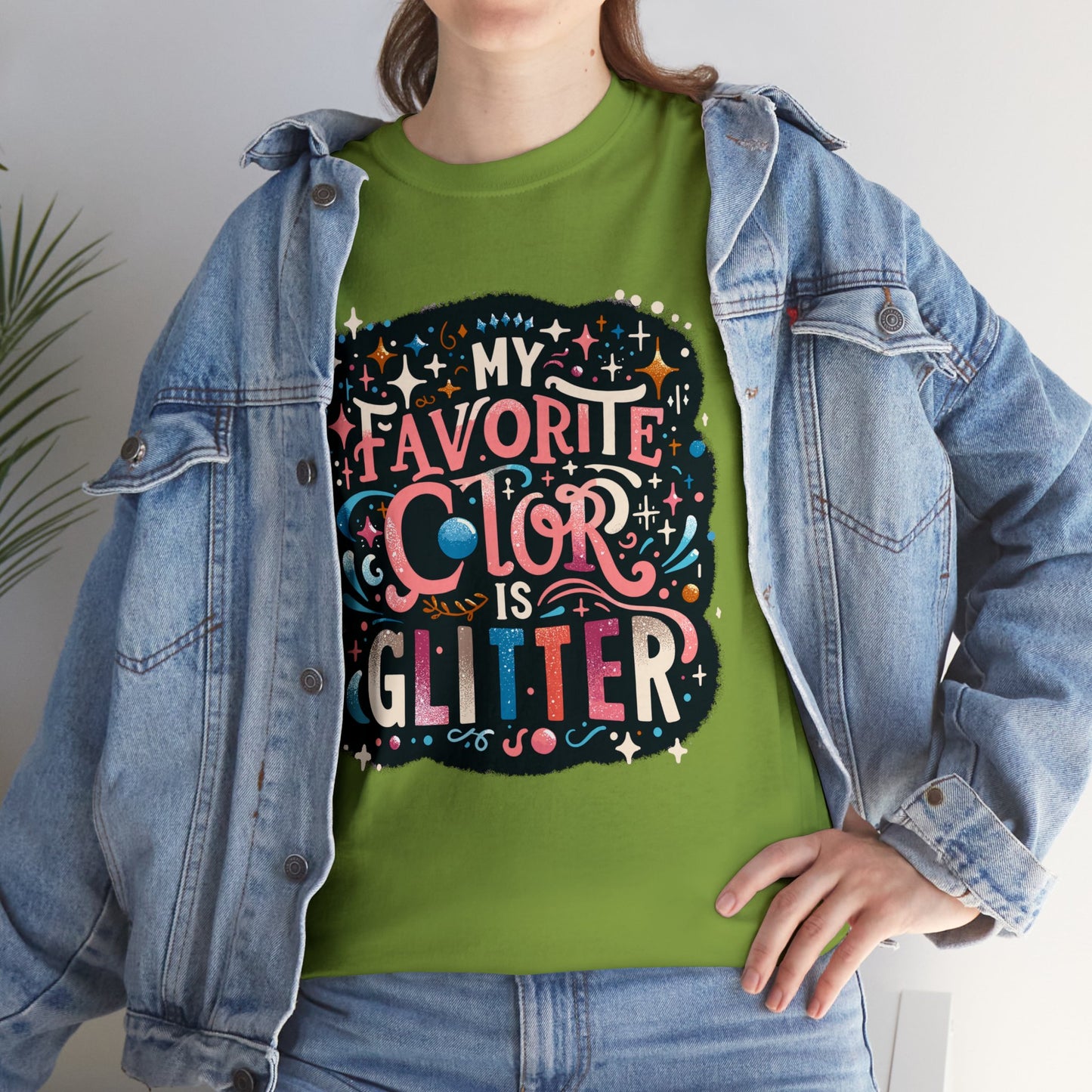 My Favorite Color is Glitter Heavy Cotton Tee