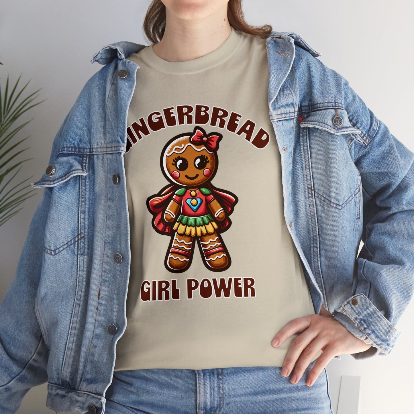 Gingerbread Girl Power Cotton T-Shirt