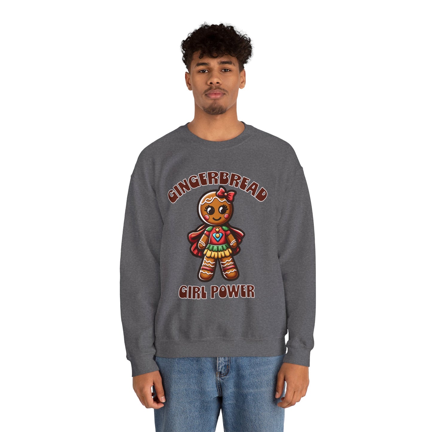 Gingerbread Girl Power Crewneck Sweatshirt