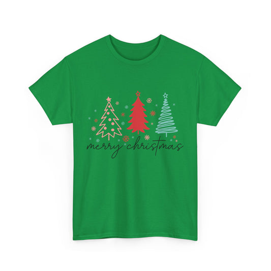 Merry Christmas Trees Cute Cotton T-Shirt