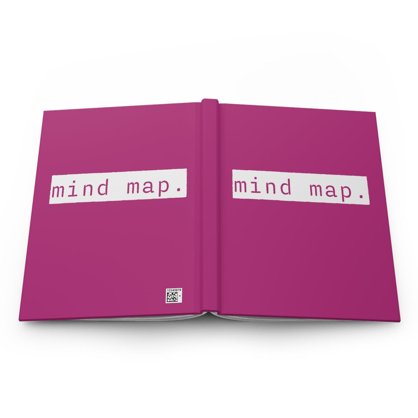 Mind Map Pink Matte Hardcover Journal | Blank Book for Ideas and Planning | Lined Notebook Diary Log