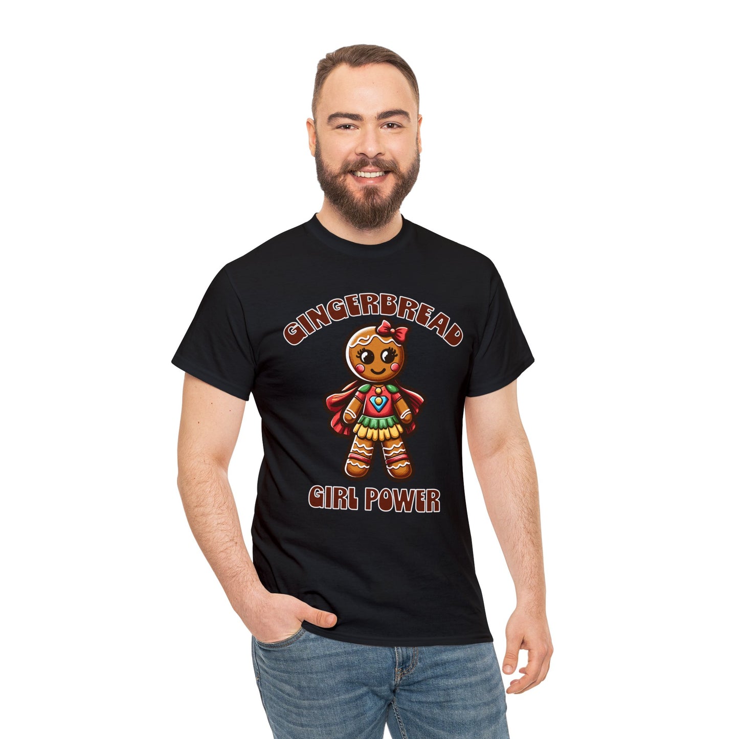 Gingerbread Girl Power Cotton T-Shirt