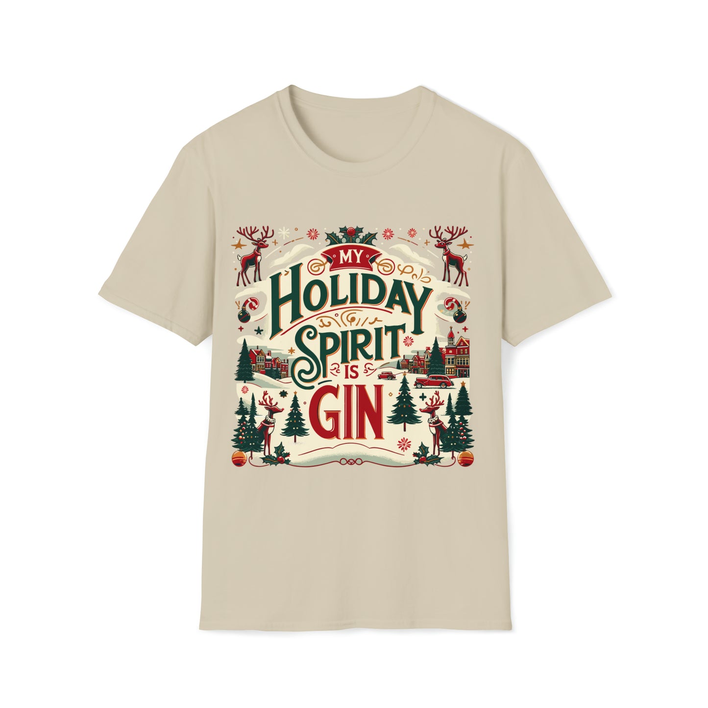 My Holiday Spirit is Gin Softstyle T-Shirt