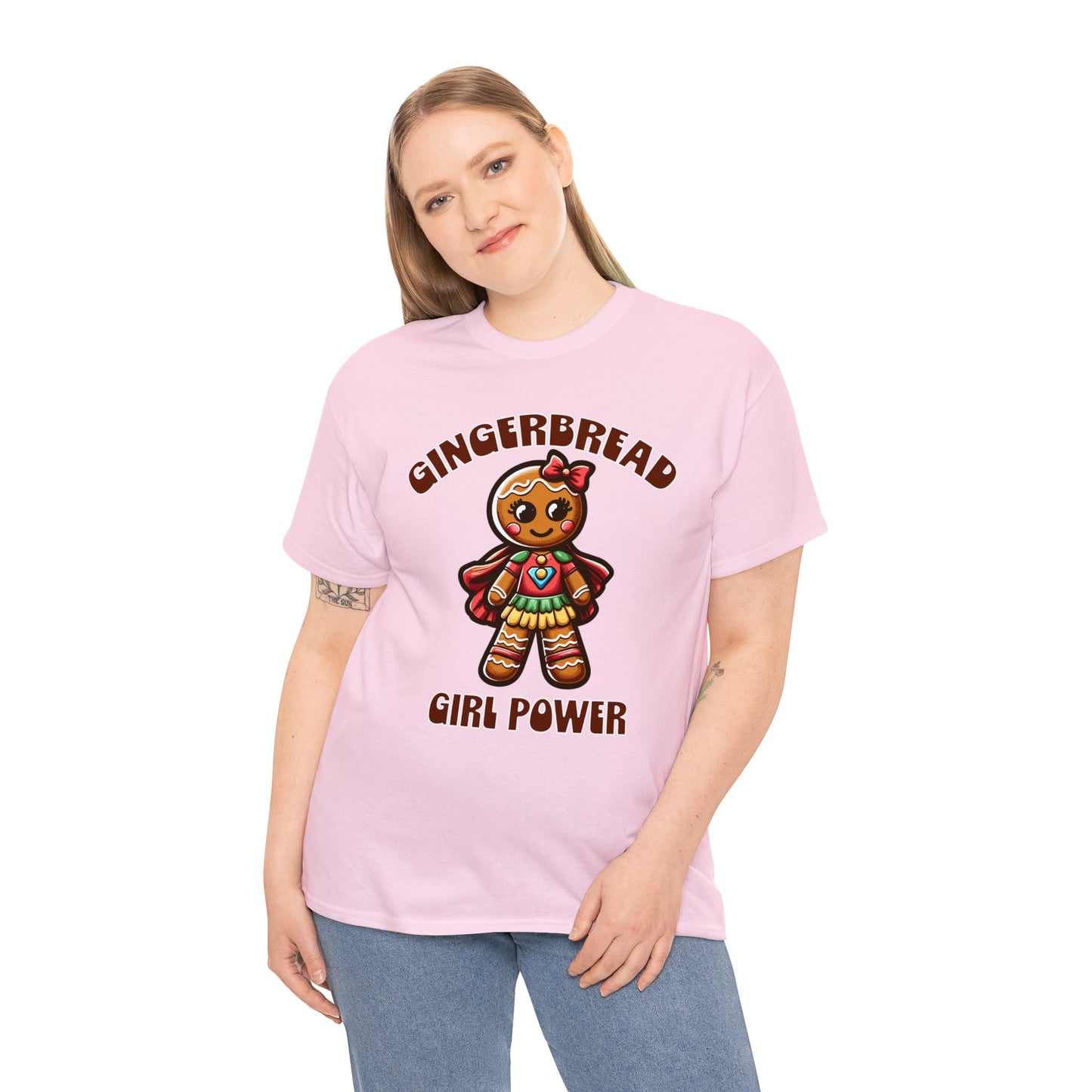 Gingerbread Girl Power Cotton T-Shirt