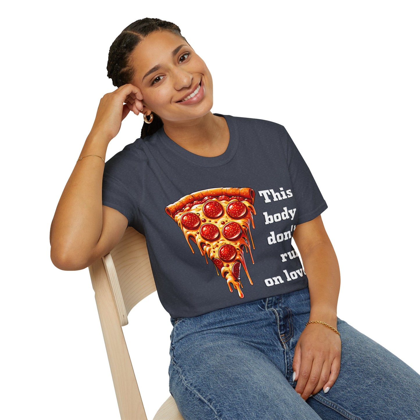 This Body Don't Run on Love Pizza Softstyle T-Shirt