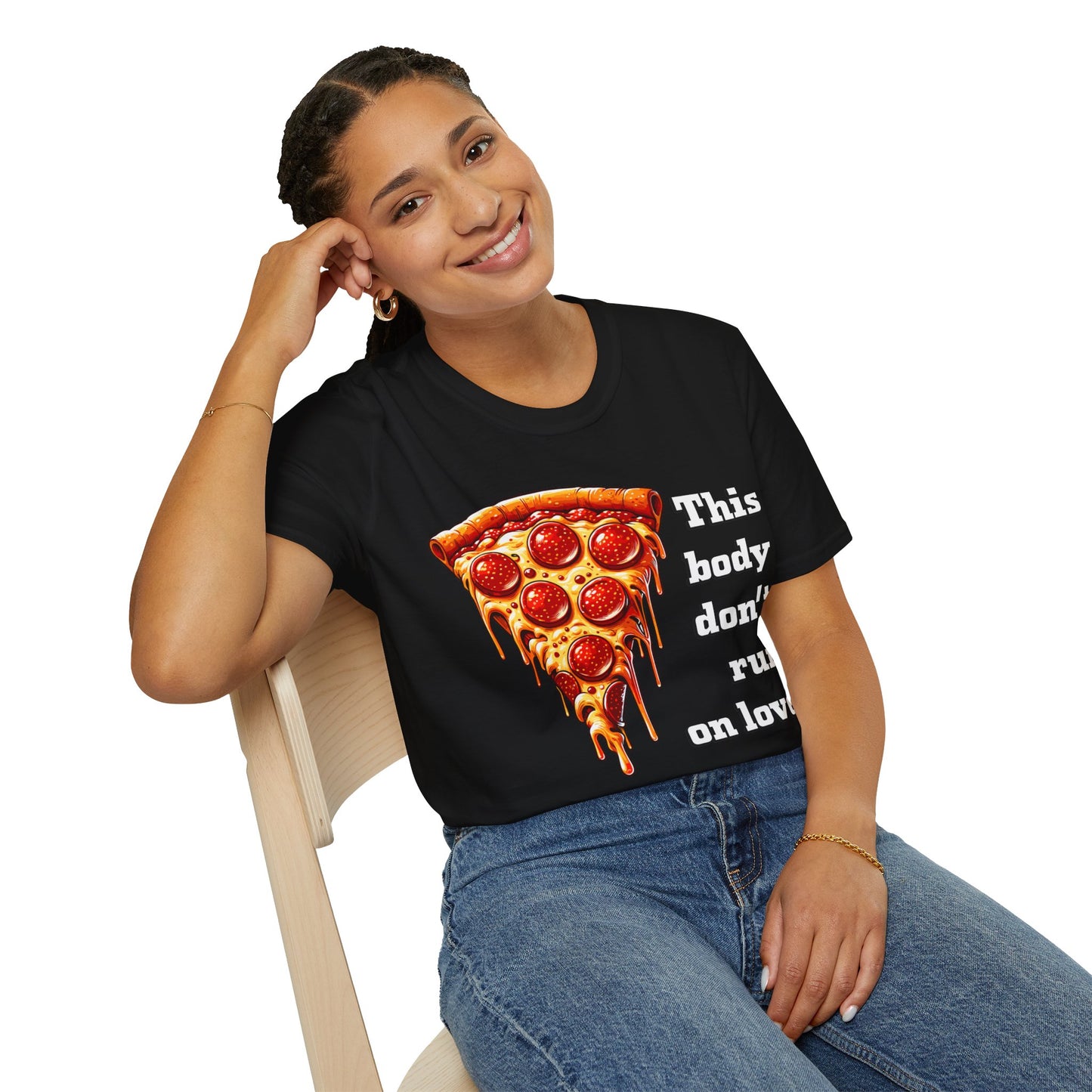 This Body Don't Run on Love Pizza Softstyle T-Shirt