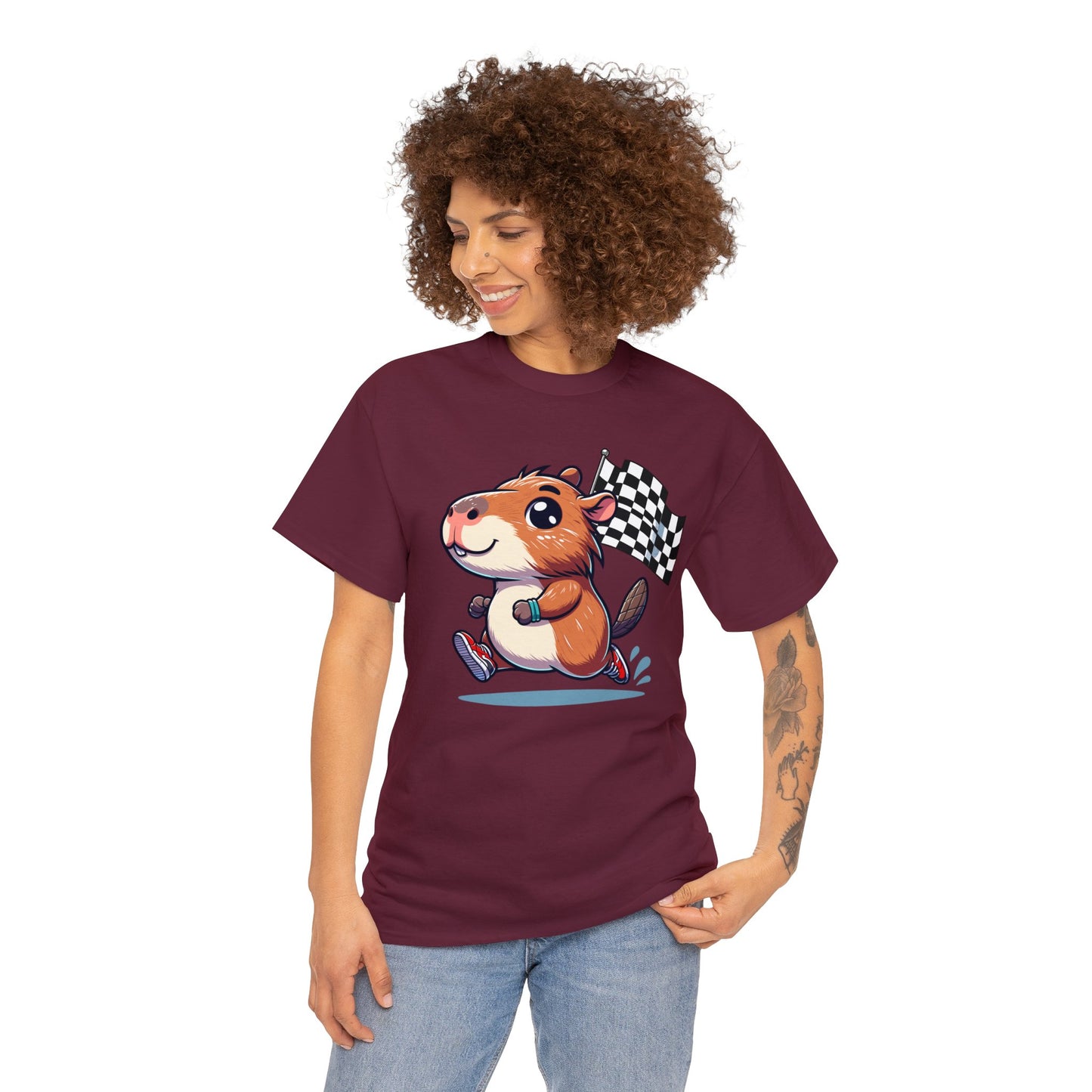 Capybara Never Did Come in Last Heavy Cotton Tee