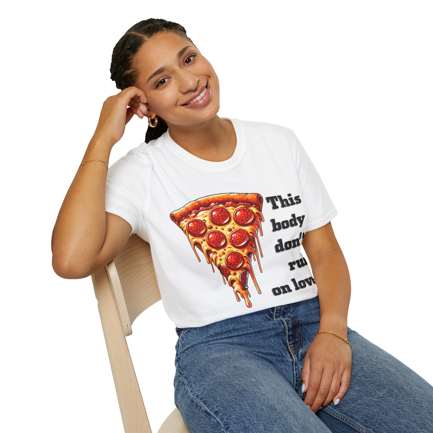 This Body Don't Run on Love Pizza Softstyle T-Shirt