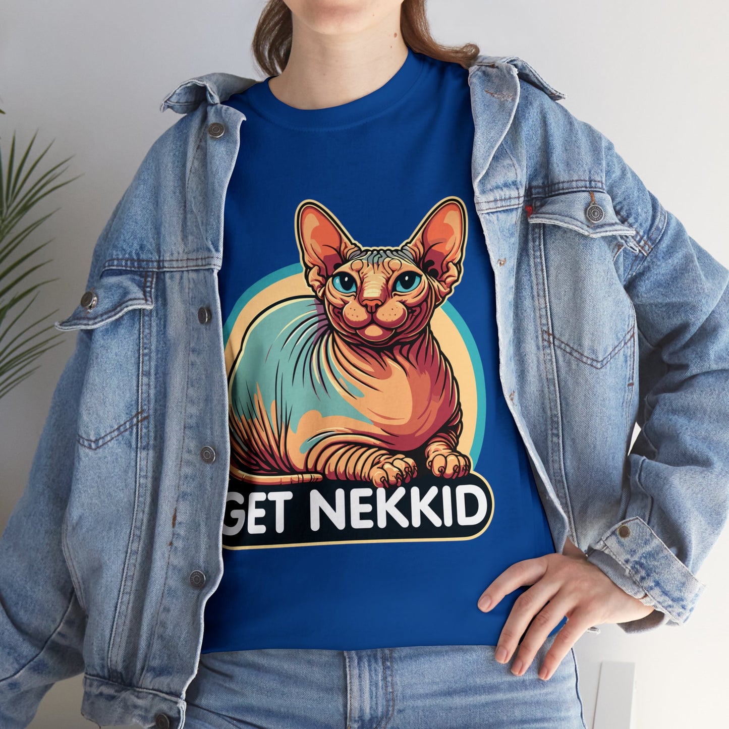 Get Nekkid Sphynx Heavy Cotton Tee