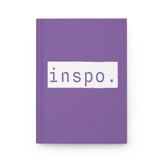 Inspo Inspiration Purple Matte Hardcover Journal | Blank Book for Notes | Lined Notebook Diary Idea Log