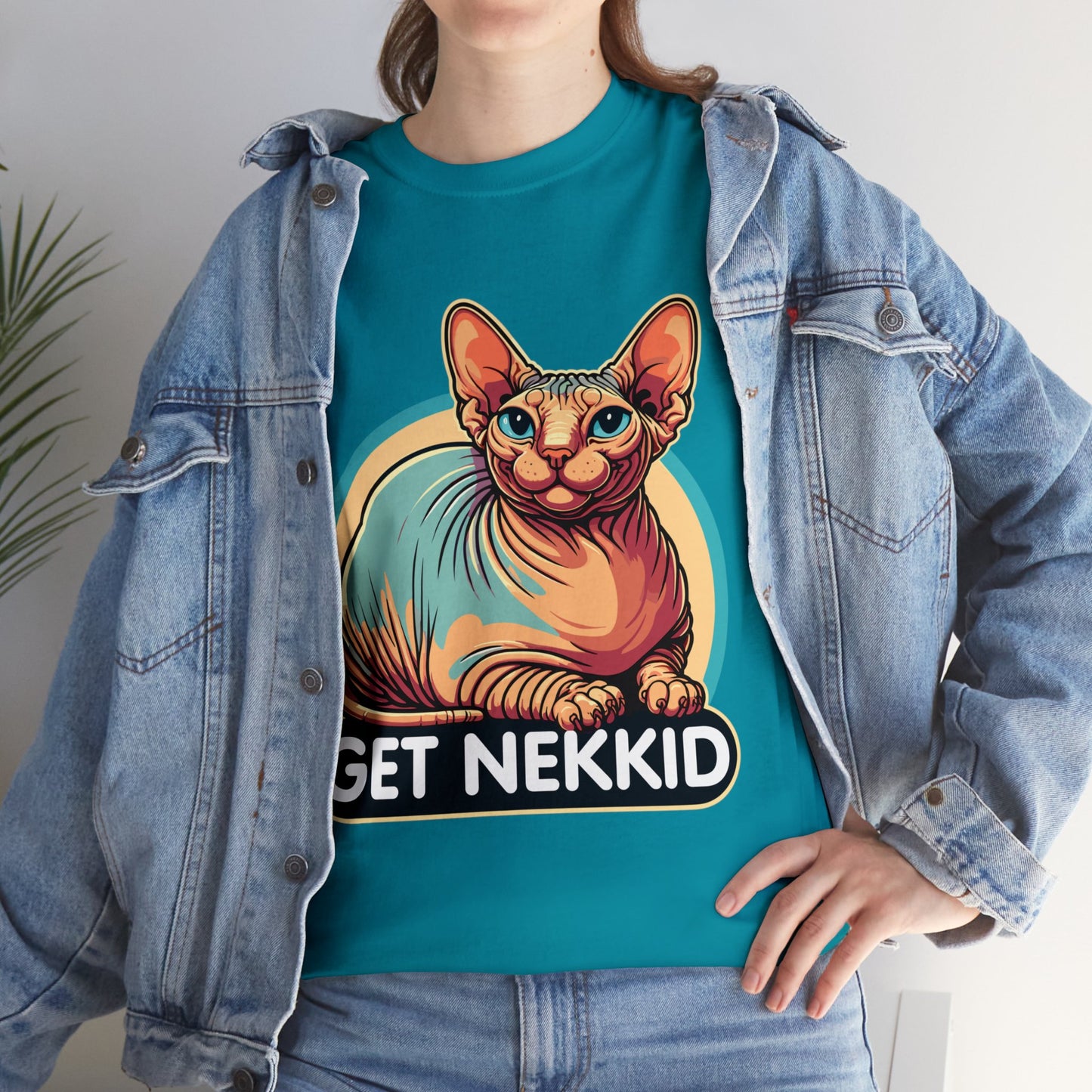 Get Nekkid Sphynx Heavy Cotton Tee