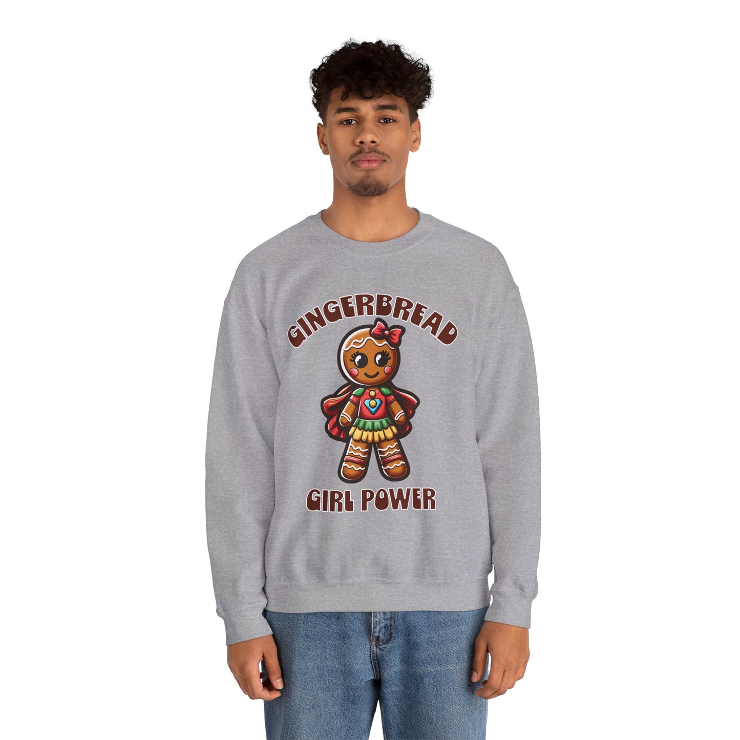 Gingerbread Girl Power Crewneck Sweatshirt