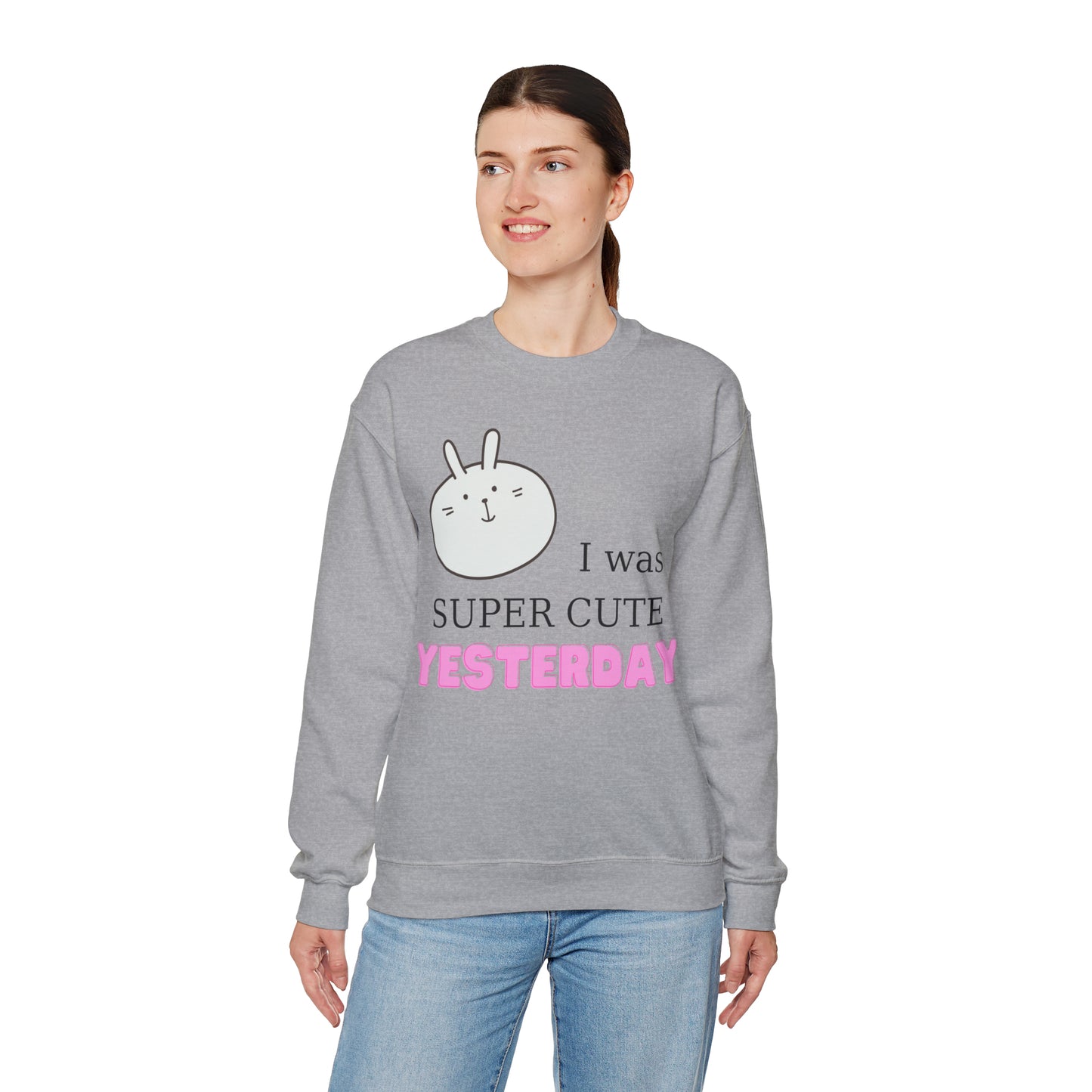 I Was Super Cute Yesterday Crewneck Sweatshirt