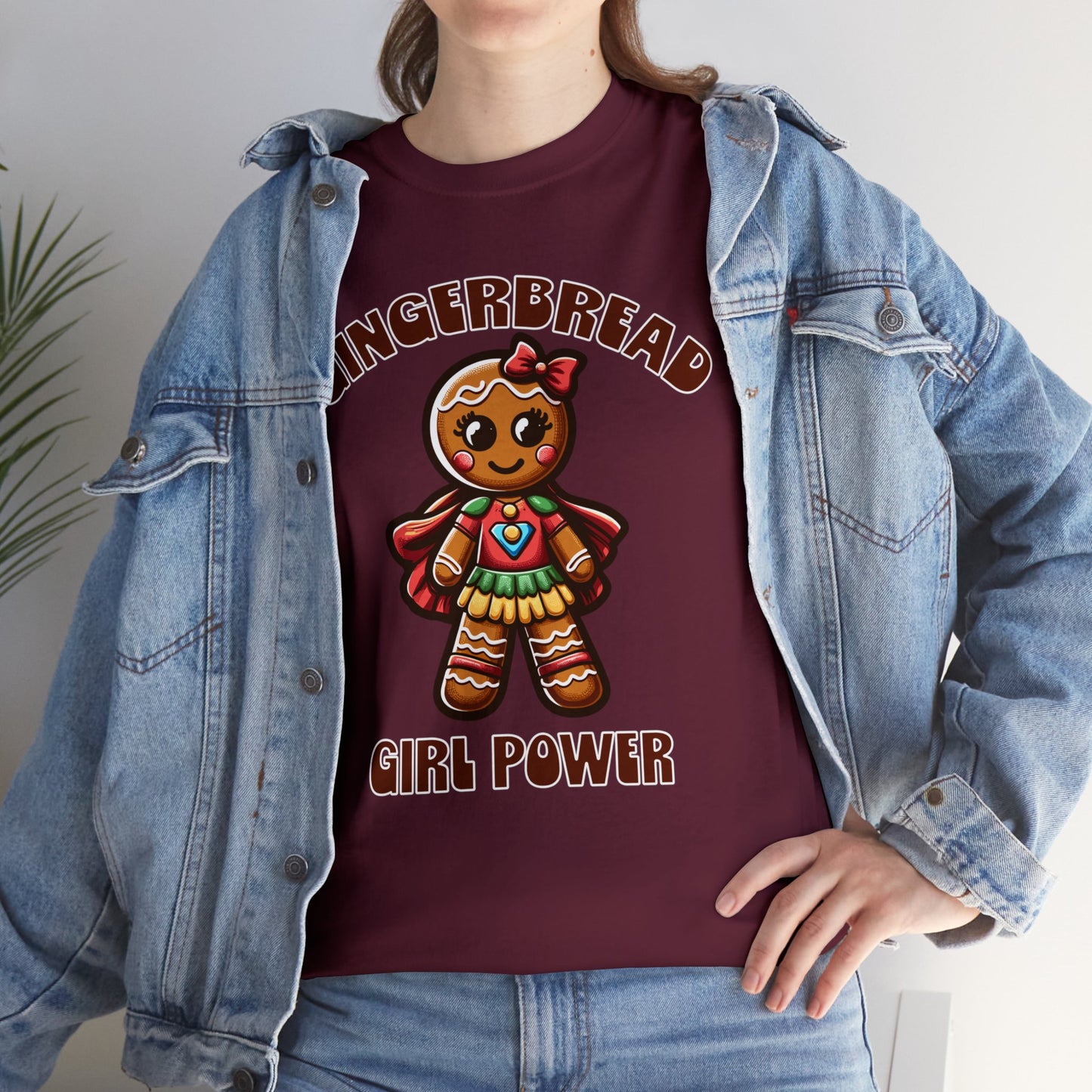 Gingerbread Girl Power Cotton T-Shirt