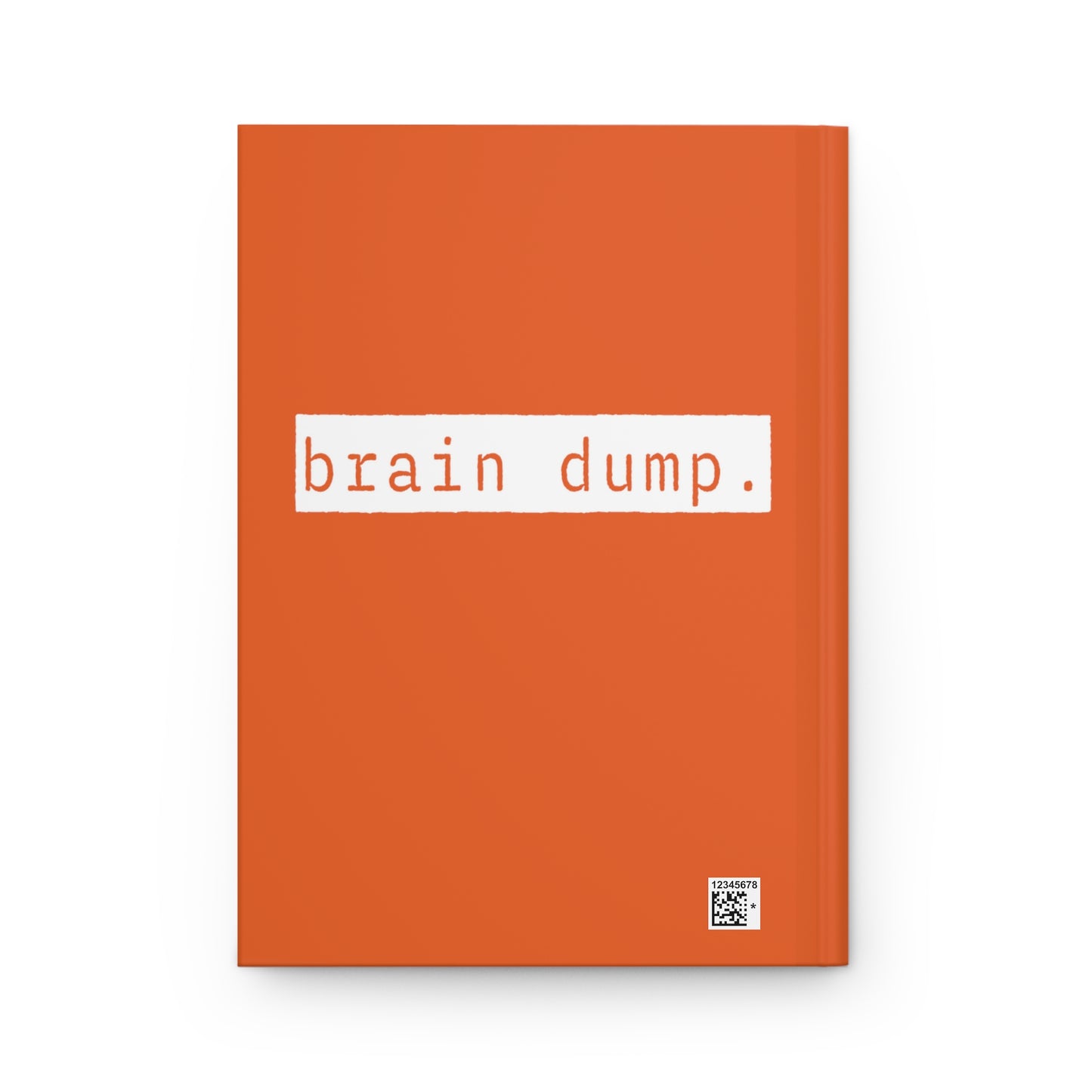 Brain Dump Orange Matte Hardcover Journal | Blank Book for Notes | Lined Notebook Diary Idea Log