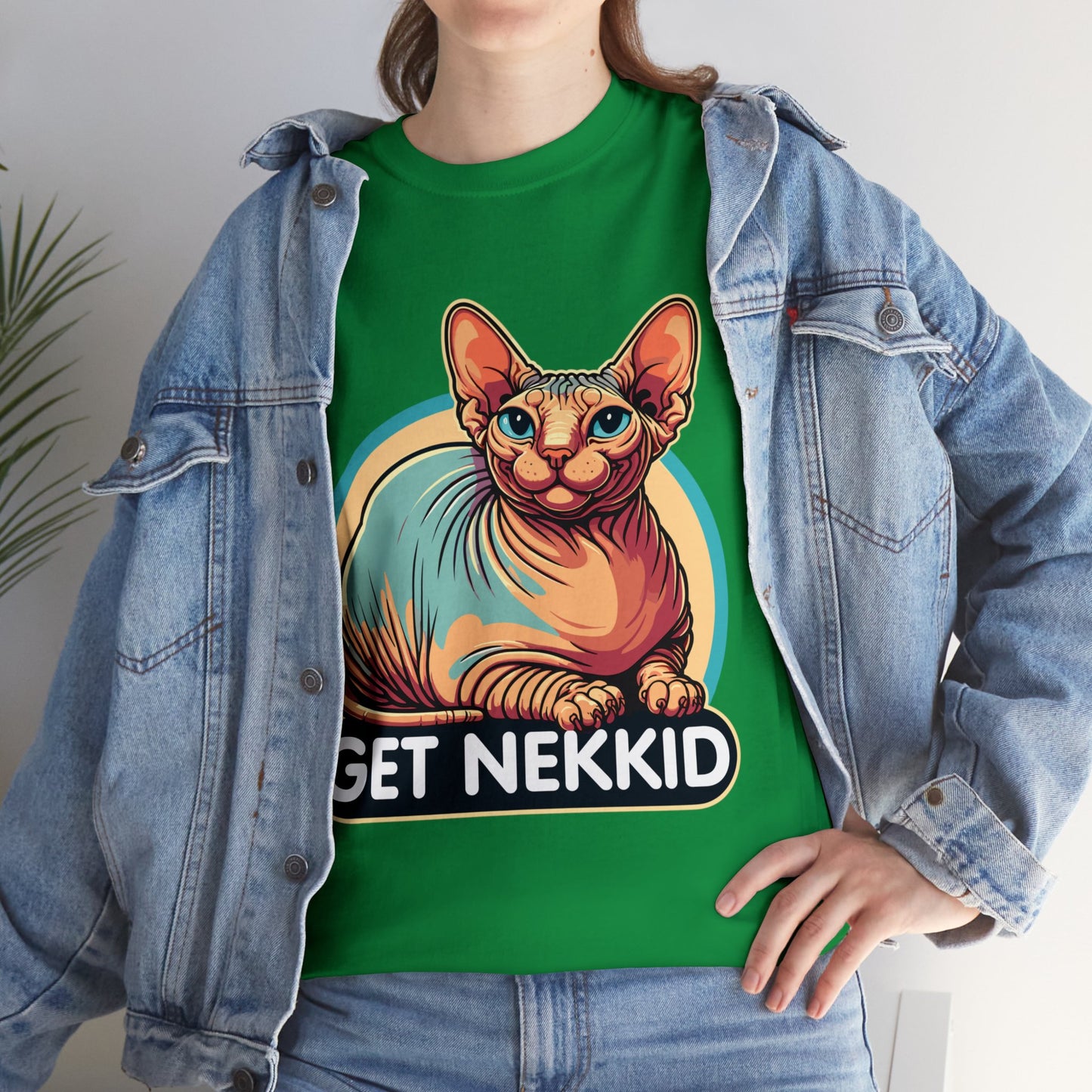 Get Nekkid Sphynx Heavy Cotton Tee