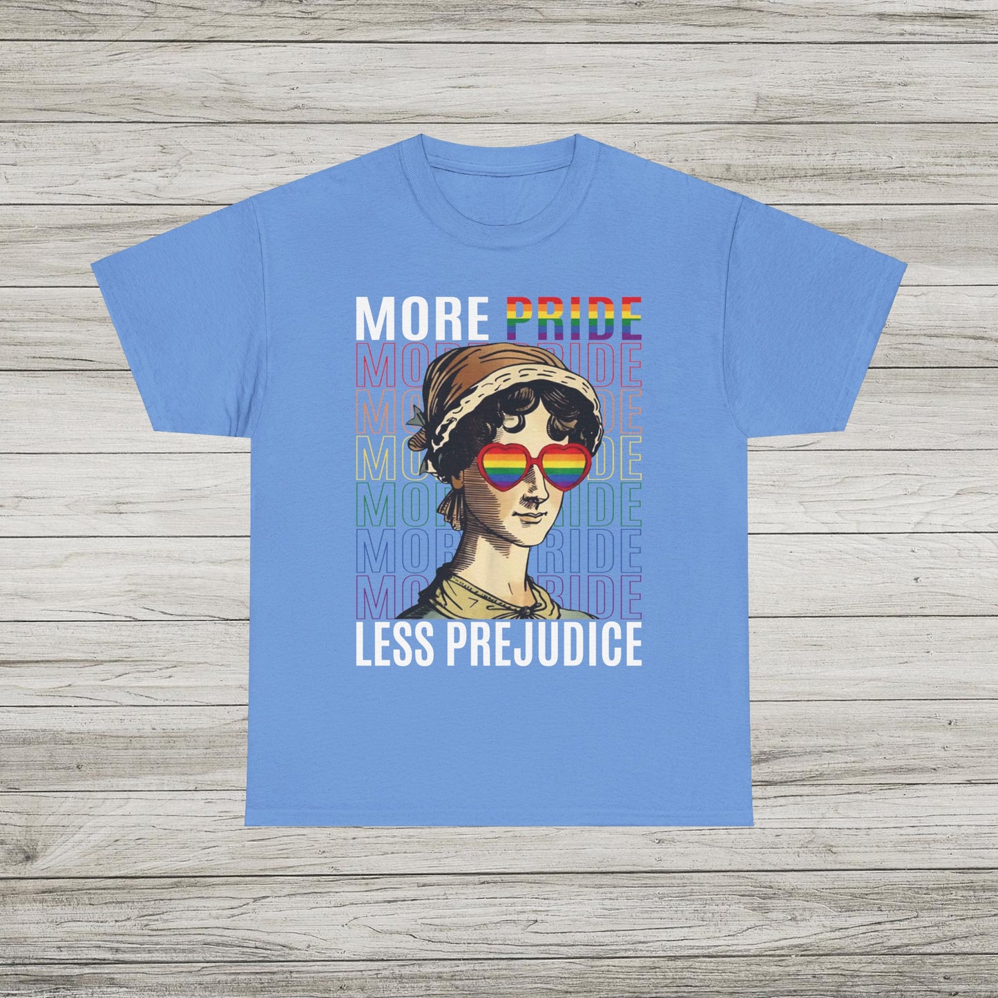 More Pride Less Prejudice T-Shirt, Retro Rainbow Tee