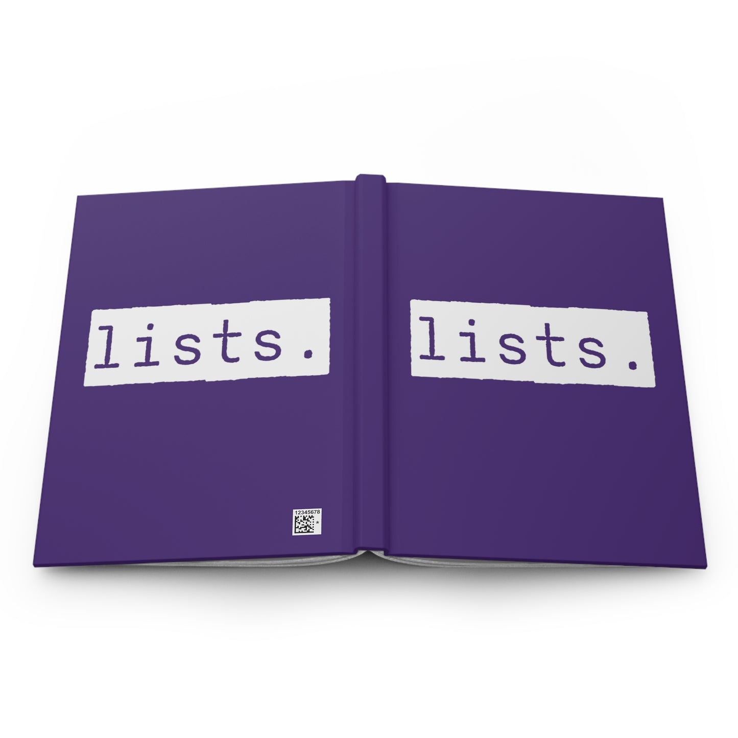 Lists Purple Matte Hardcover Journal | Blank Book for Ideas and Planning | Lined Notebook Diary Log