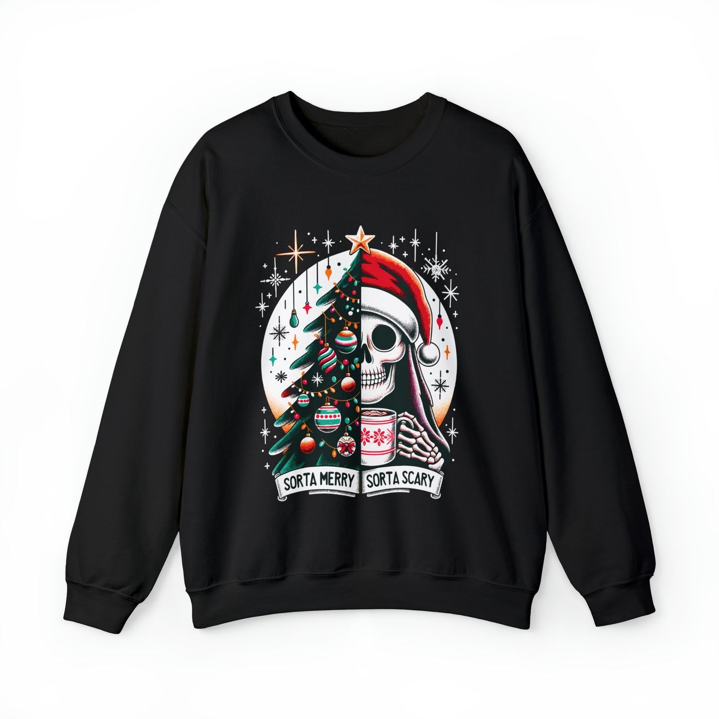 Sorta Merry Sorta Scary Unisex Heavy Blend™ Crewneck Sweatshirt