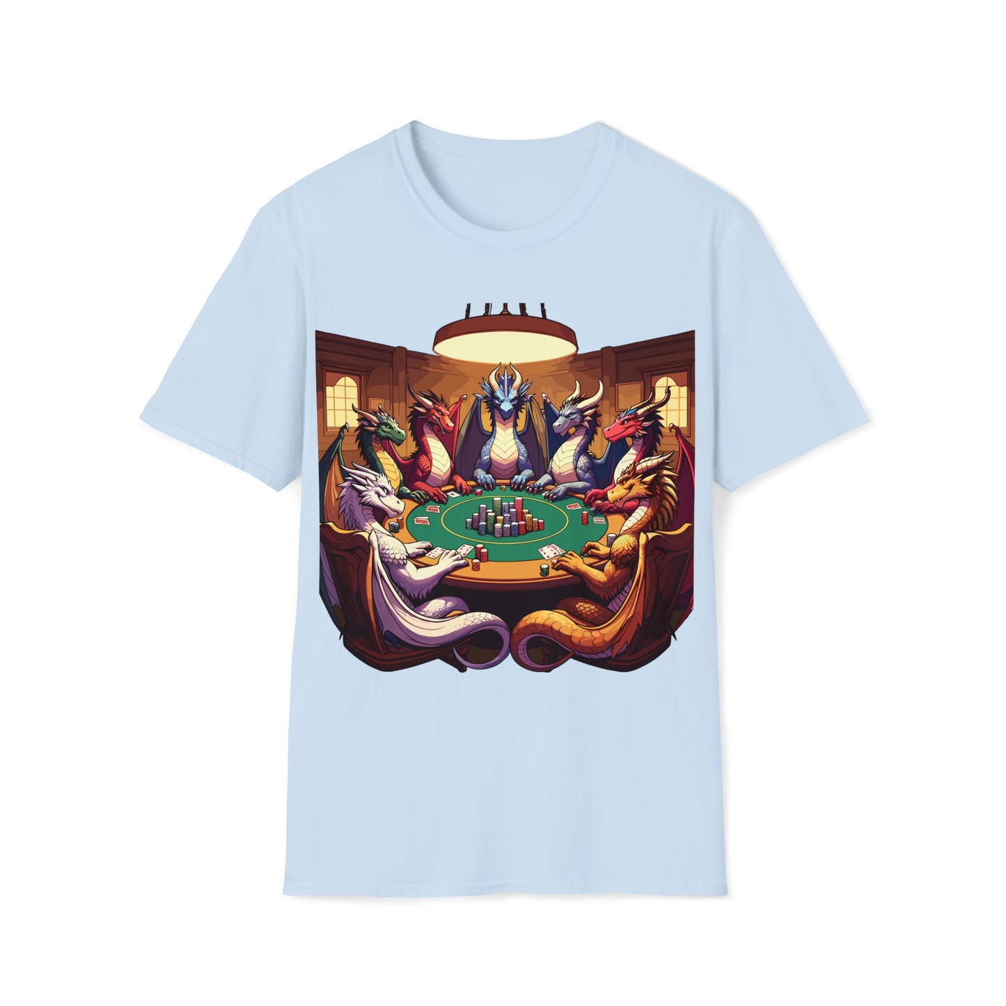 Dragons Playing Poker Softstyle T-Shirt