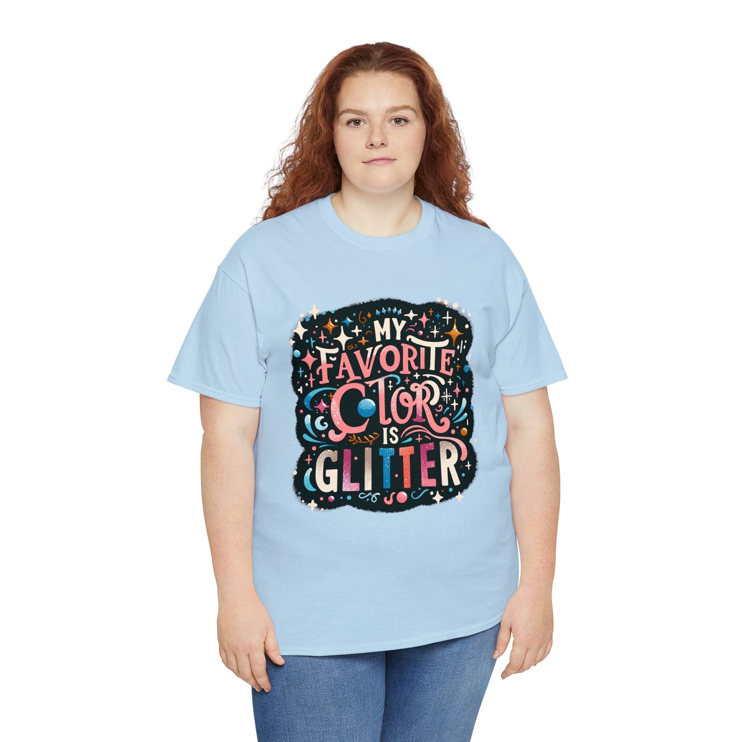 My Favorite Color is Glitter Heavy Cotton Tee