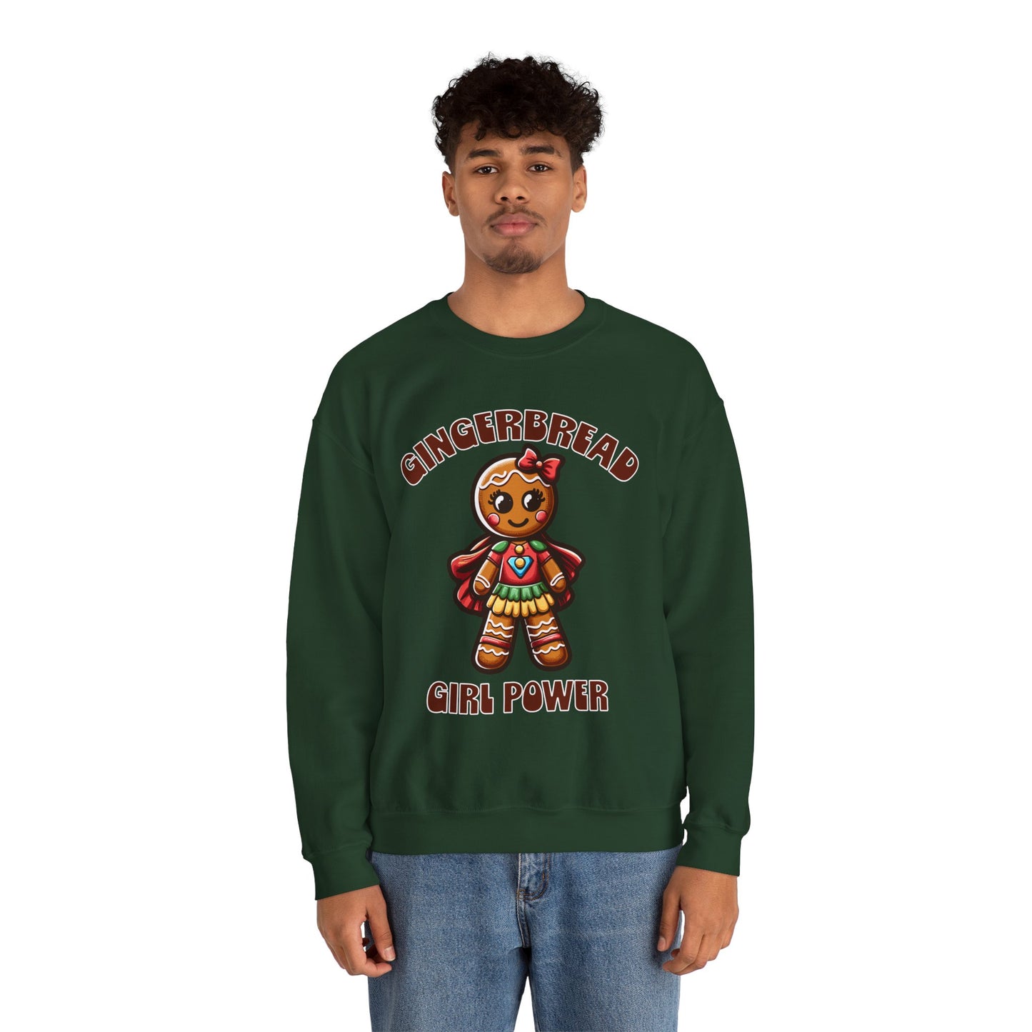 Gingerbread Girl Power Crewneck Sweatshirt